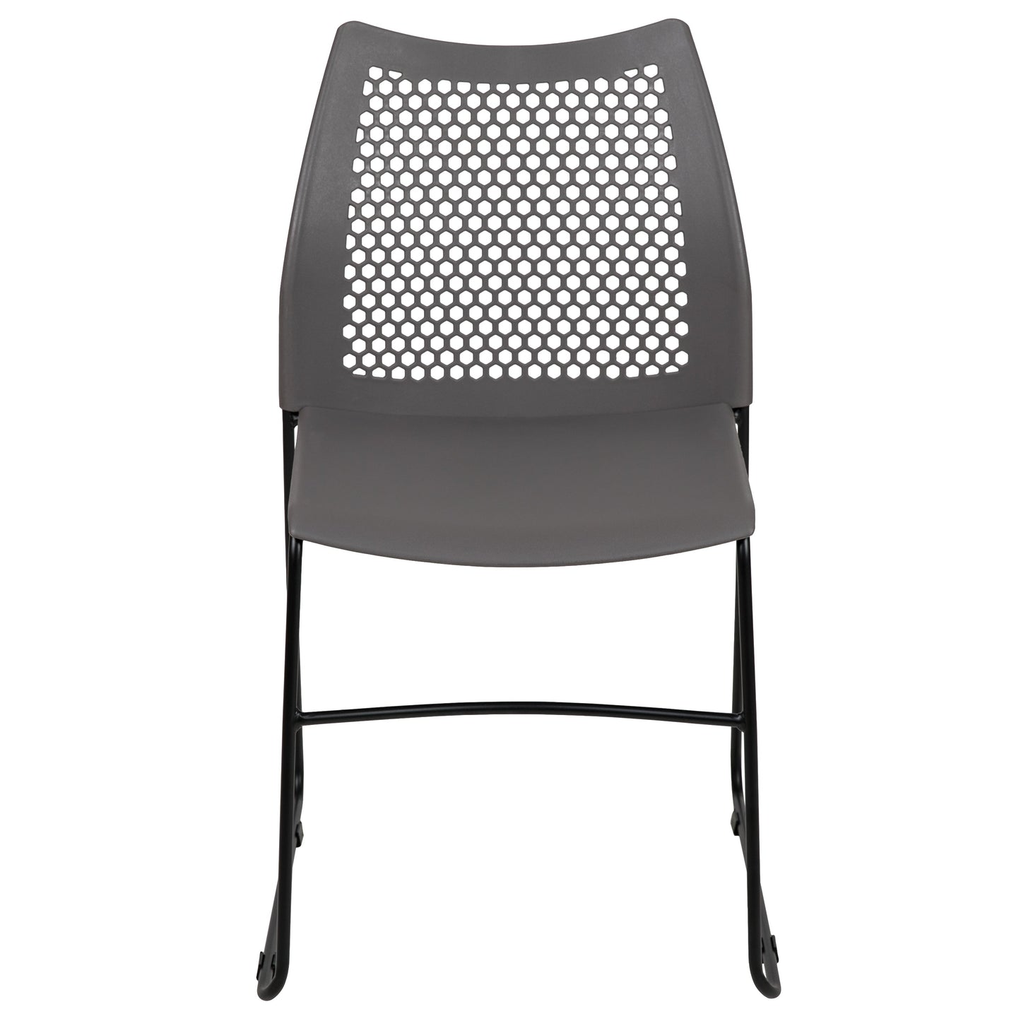 Gray Plastic Stack Chair RUT-498A-GY-GG