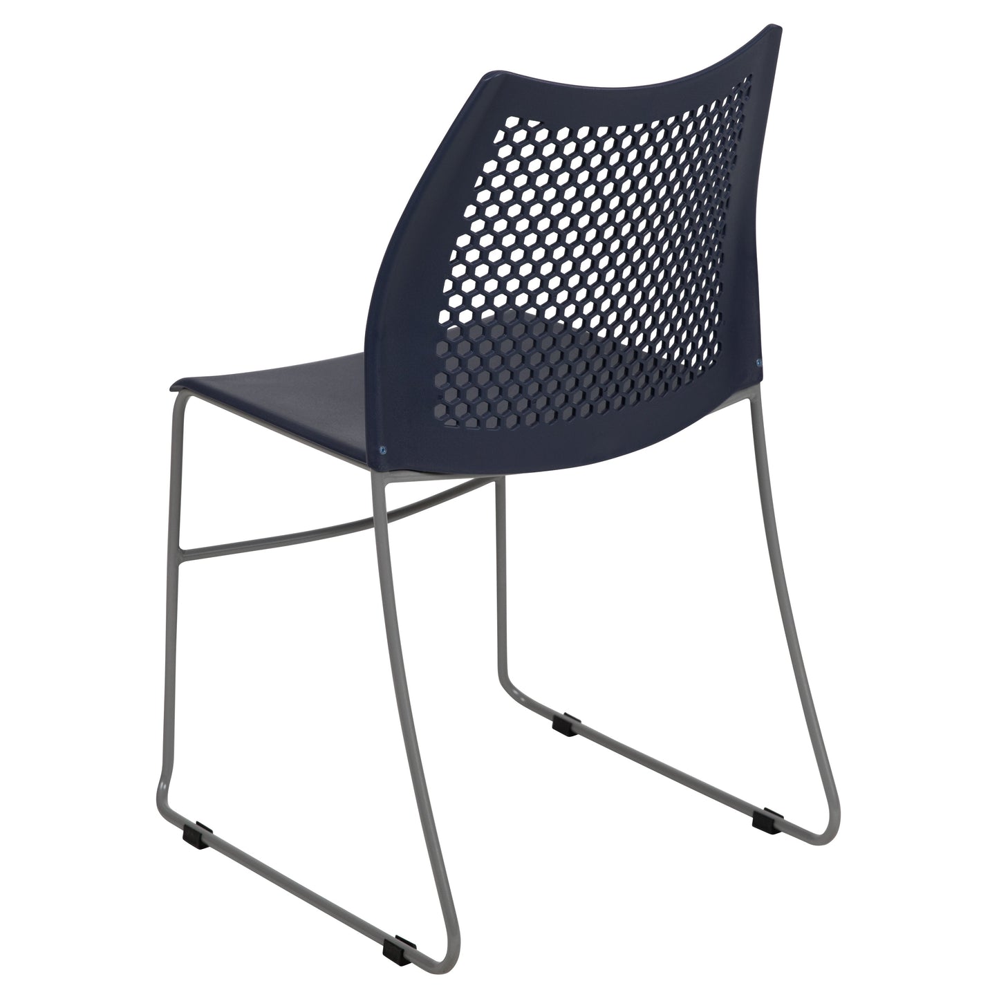 Navy Plastic Stack Chair RUT-498A-NY-GG