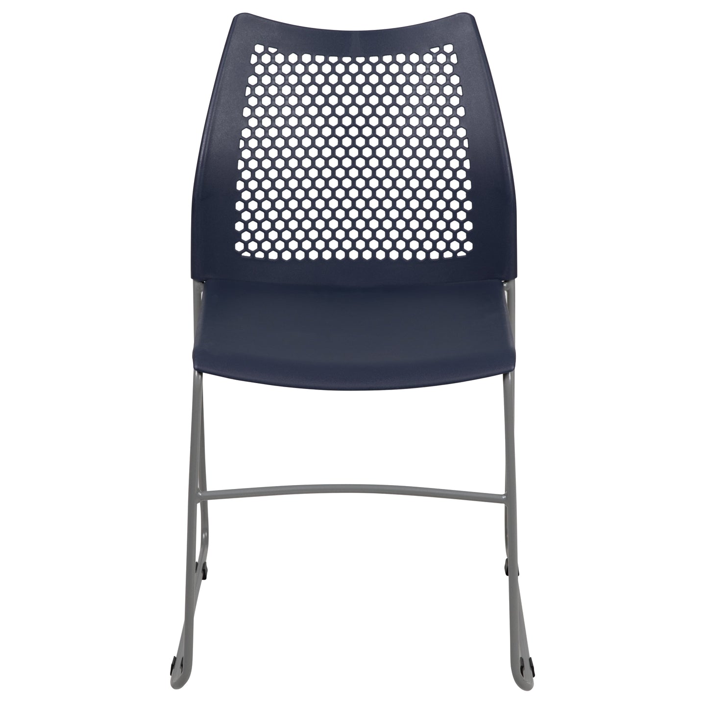 Navy Plastic Stack Chair RUT-498A-NY-GG