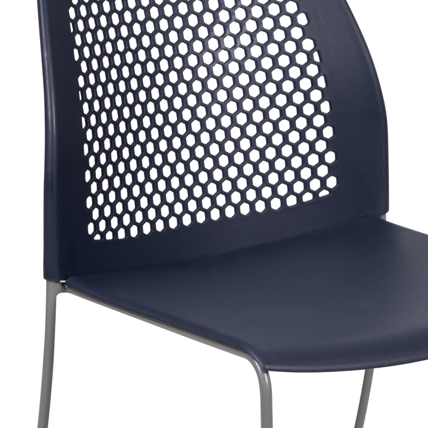 Navy Plastic Stack Chair RUT-498A-NY-GG