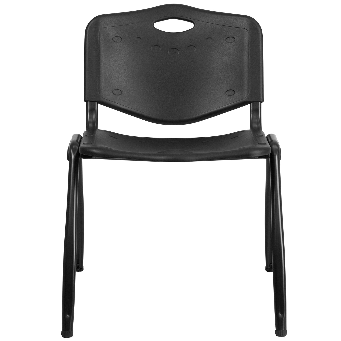 Black Plastic Stack Chair RUT-D01-BK-GG