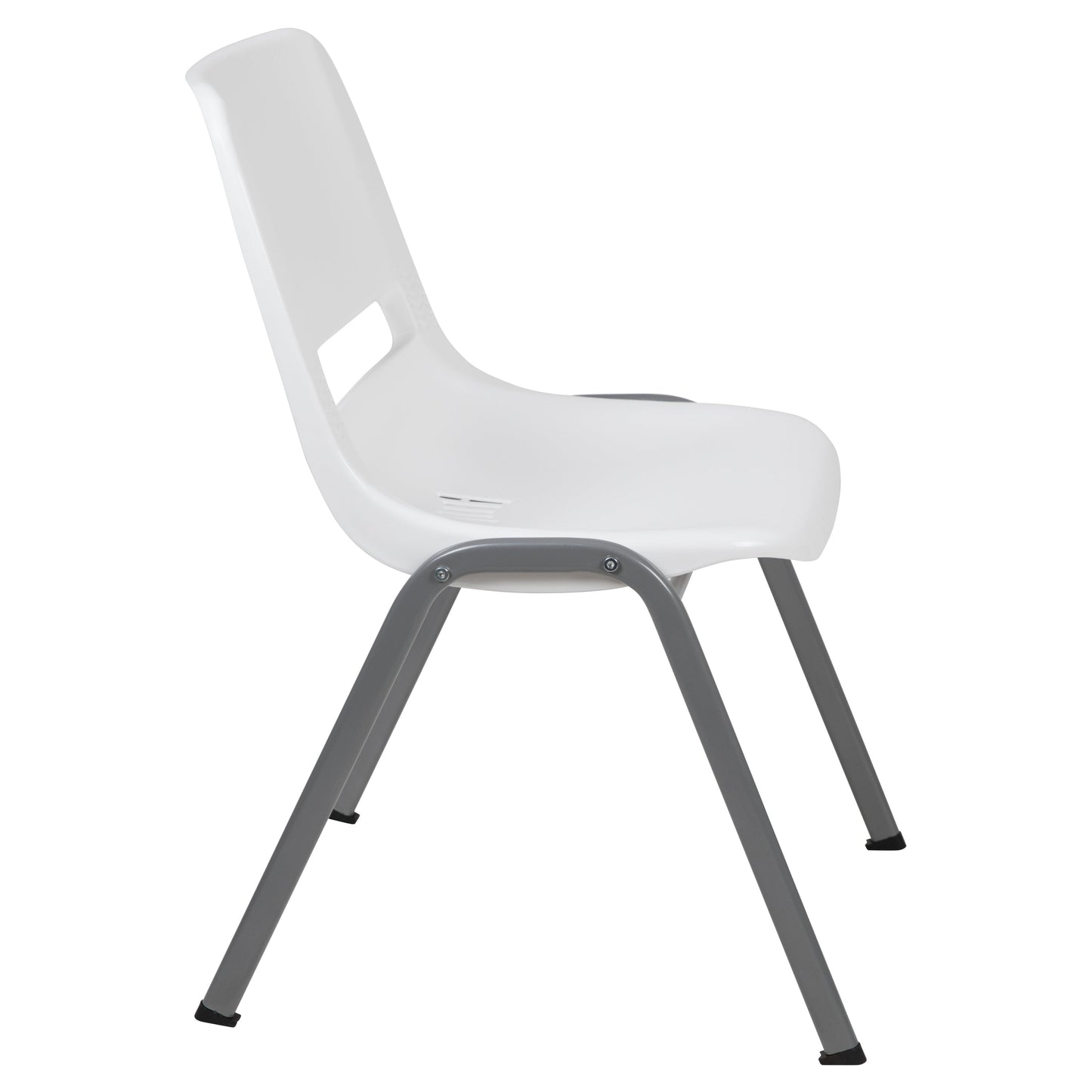 White Shell Stack Chair RUT-EO1-WH-GG