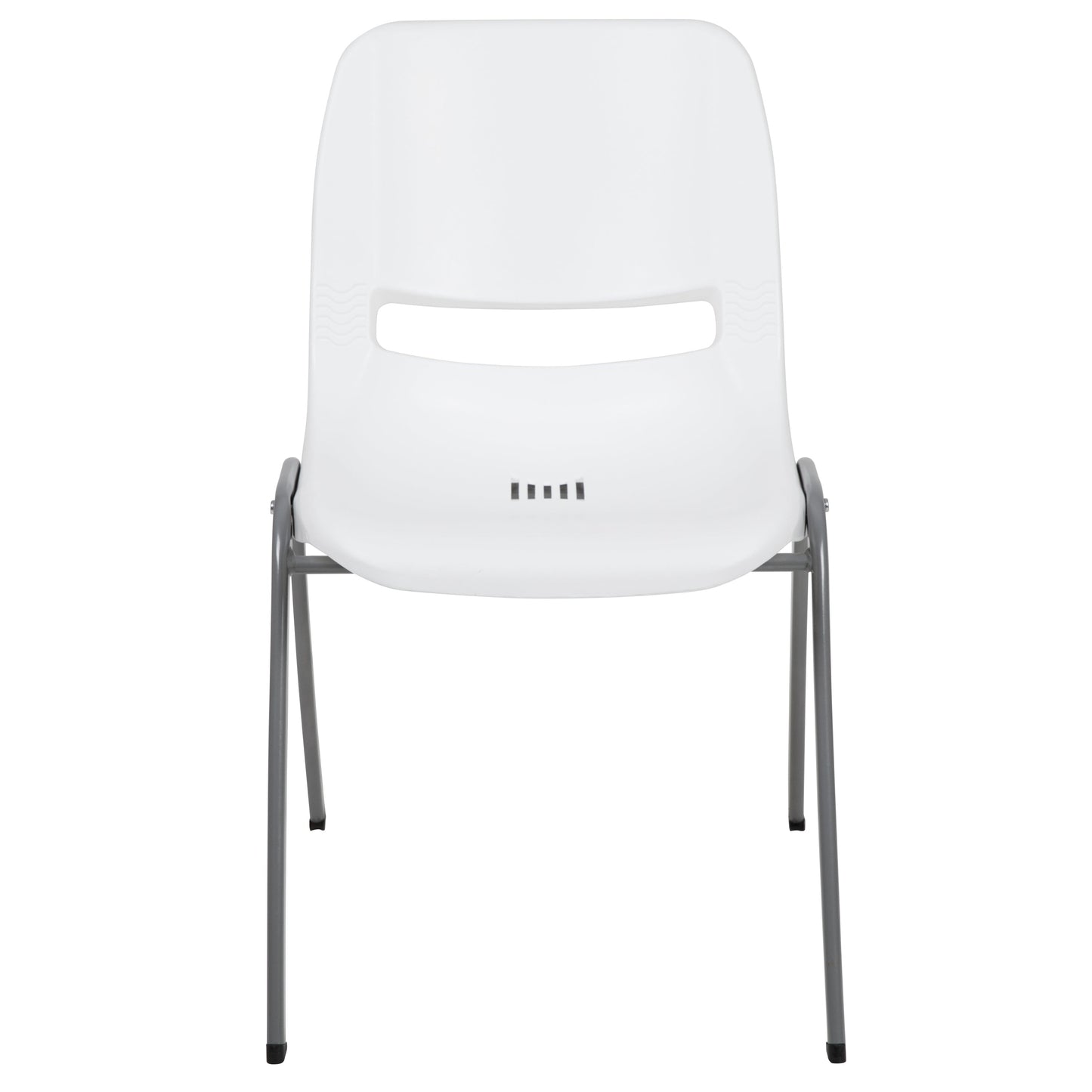 White Shell Stack Chair RUT-EO1-WH-GG