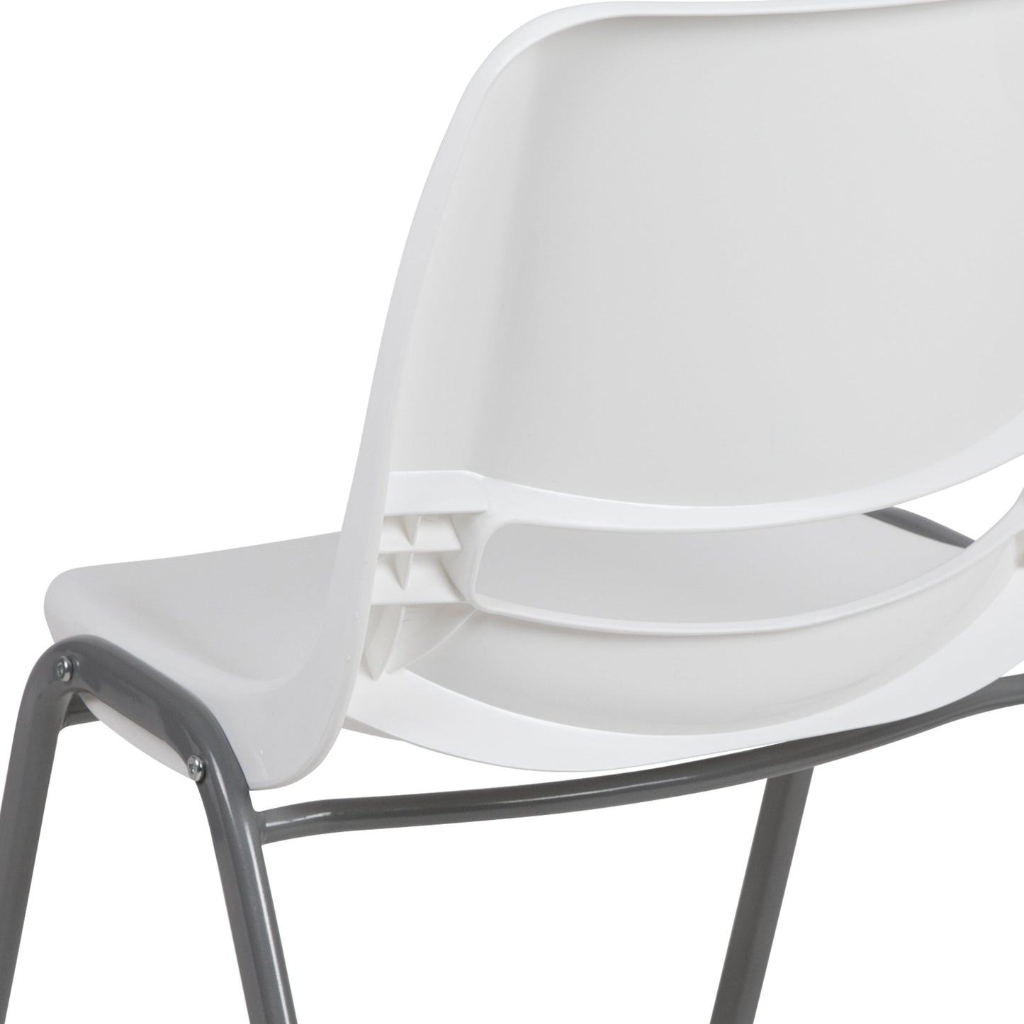 White Shell Stack Chair RUT-EO1-WH-GG