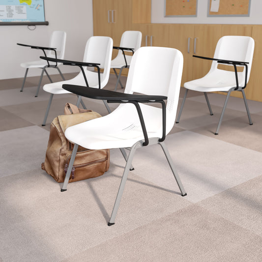 White Tablet Arm Chair RUT-EO1-WH-LTAB-GG