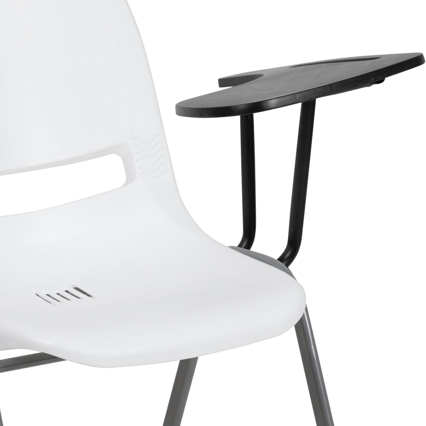 White Tablet Arm Chair RUT-EO1-WH-LTAB-GG