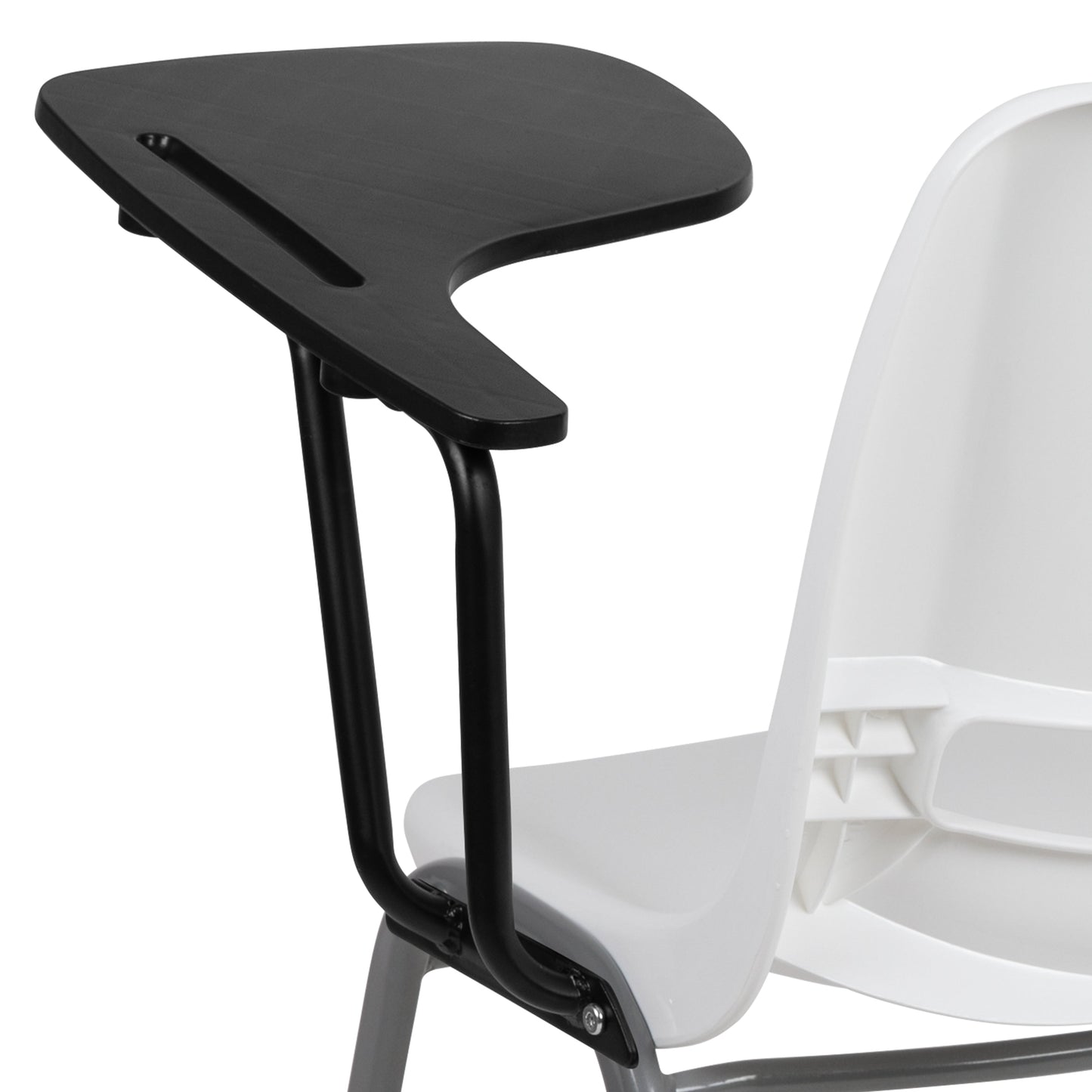 White Tablet Arm Chair RUT-EO1-WH-LTAB-GG