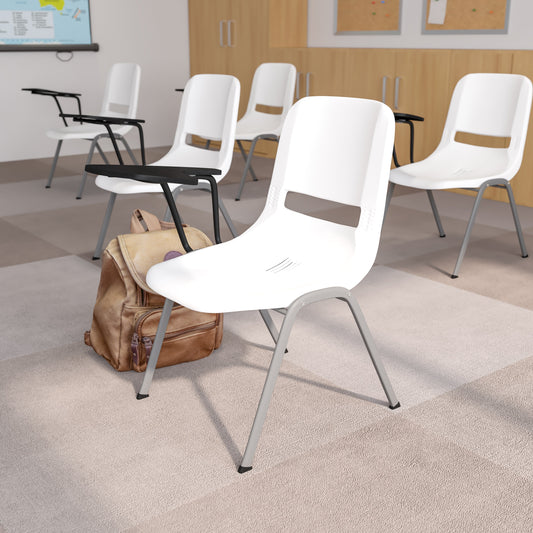 White Tablet Arm Chair RUT-EO1-WH-RTAB-GG