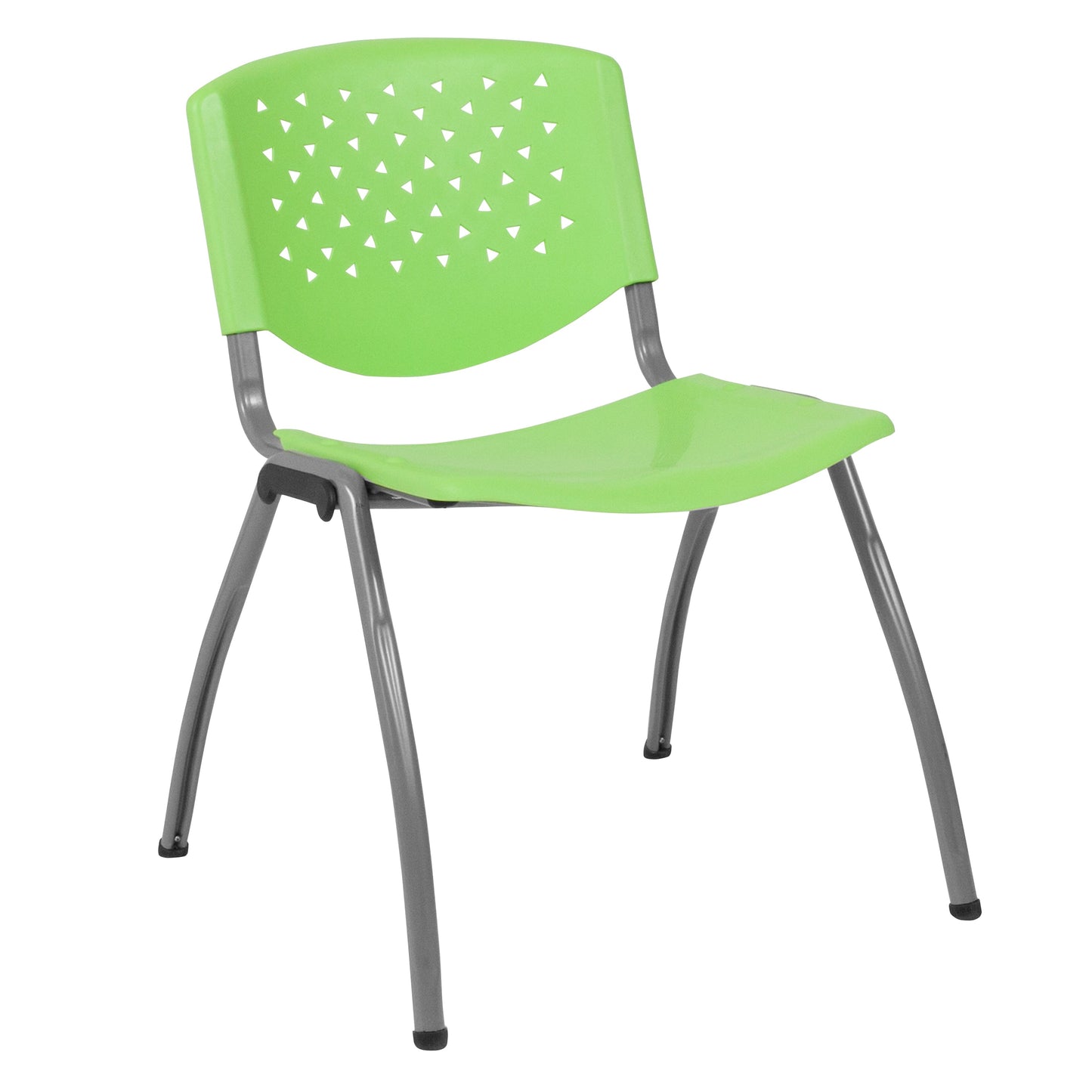 Green Plastic Stack Chair RUT-F01A-GN-GG