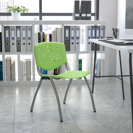 Green Plastic Stack Chair RUT-F01A-GN-GG