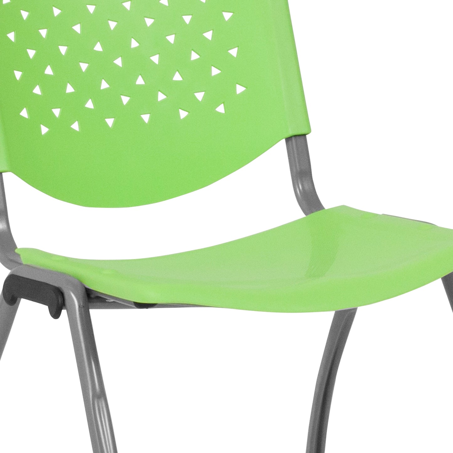 Green Plastic Stack Chair RUT-F01A-GN-GG