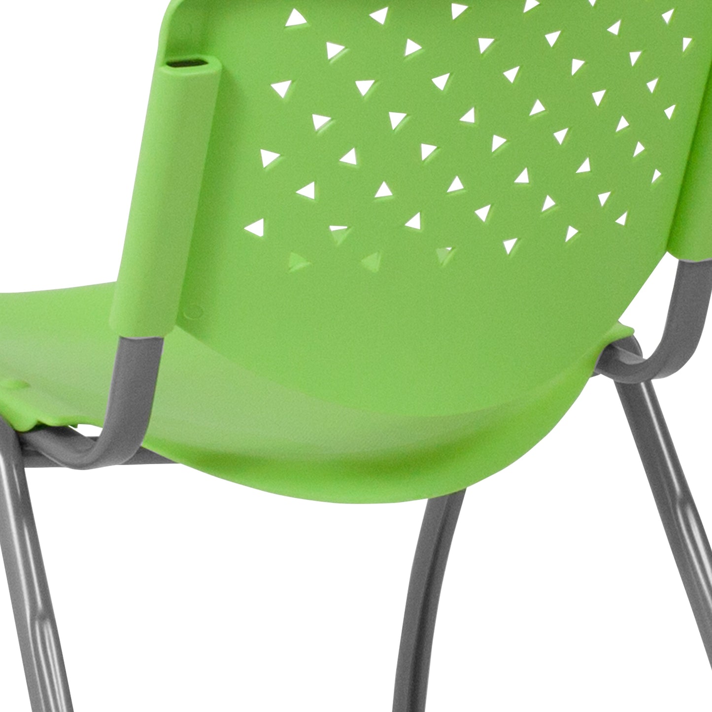 Green Plastic Stack Chair RUT-F01A-GN-GG