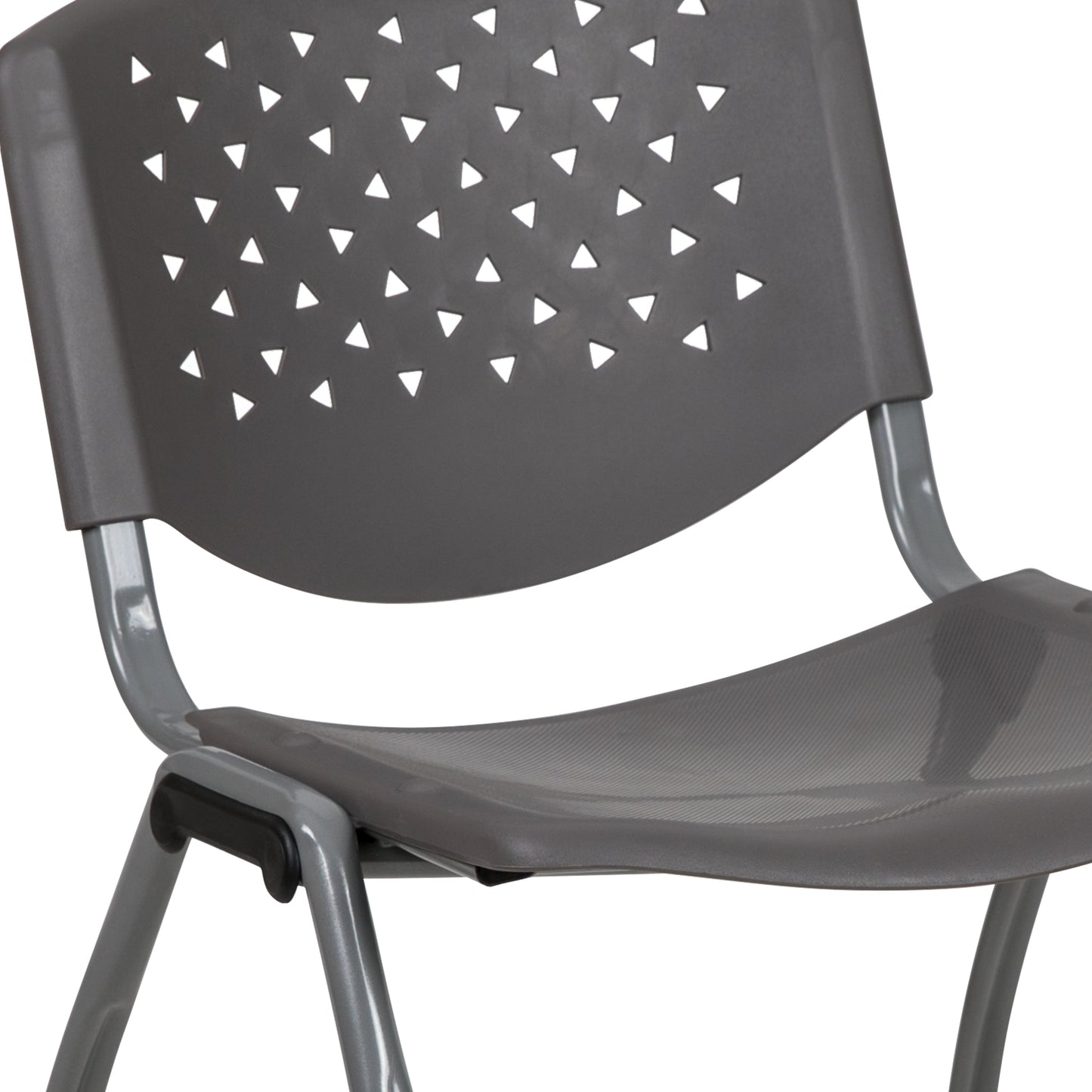 Gray Plastic Stack Chair RUT-F01A-GY-GG