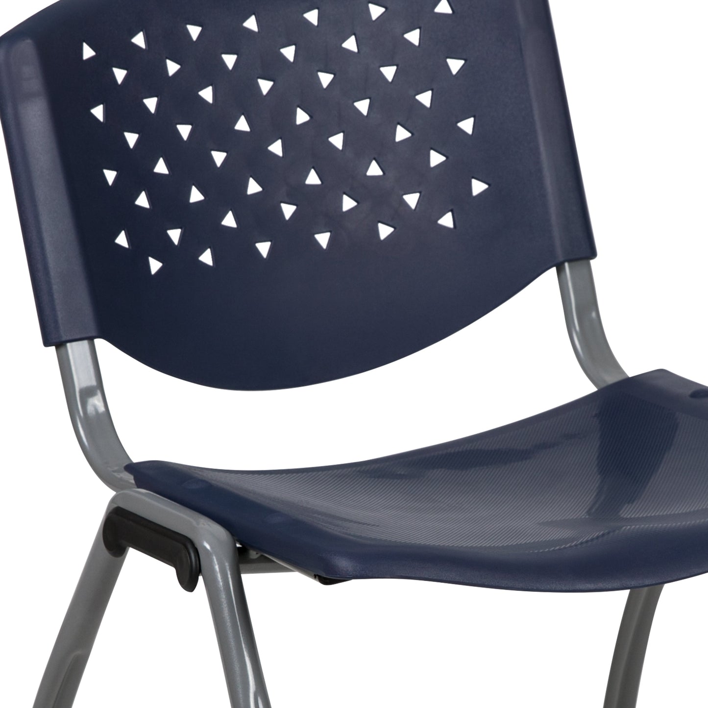 Navy Plastic Stack Chair RUT-F01A-NY-GG