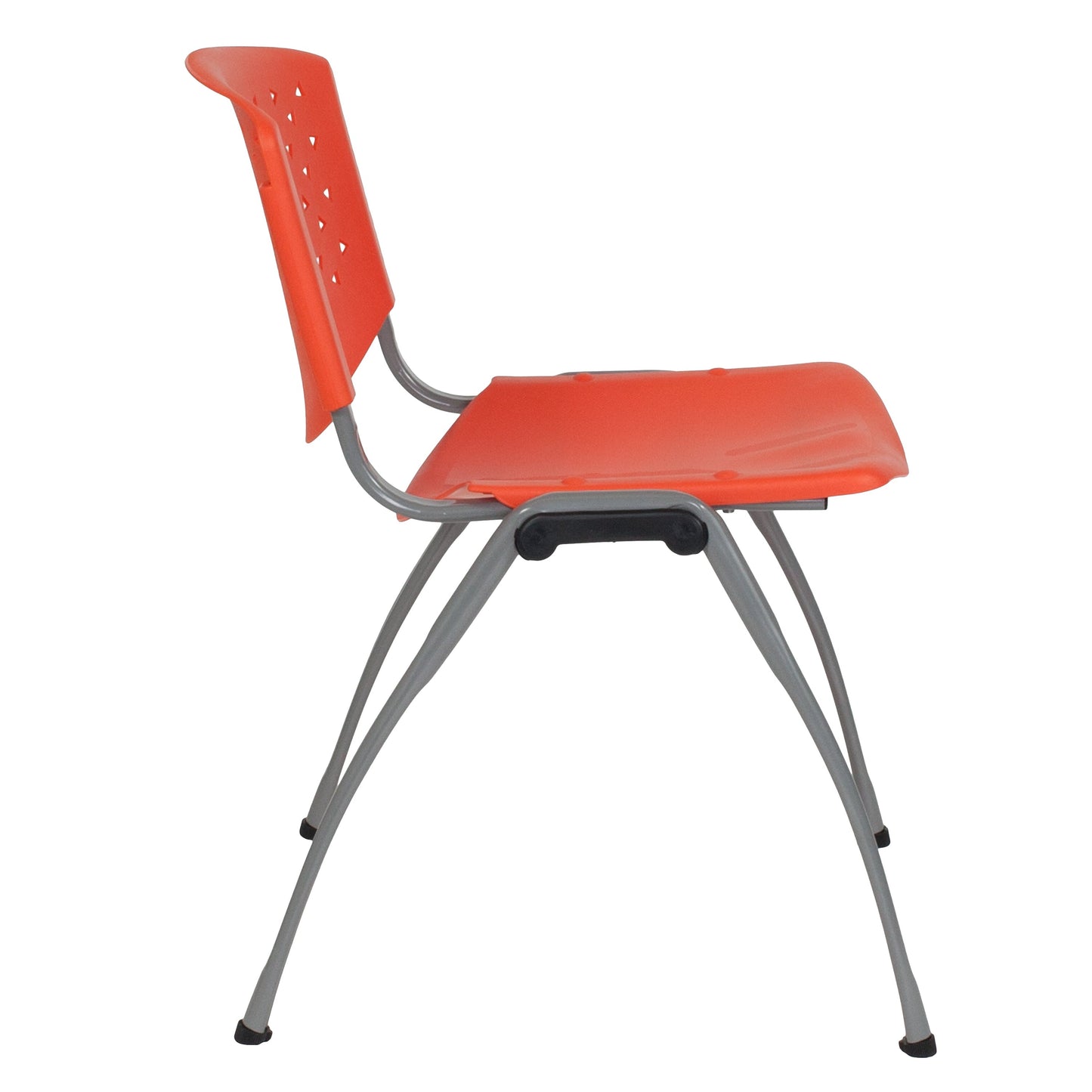 Orange Plastic Stack Chair RUT-F01A-OR-GG