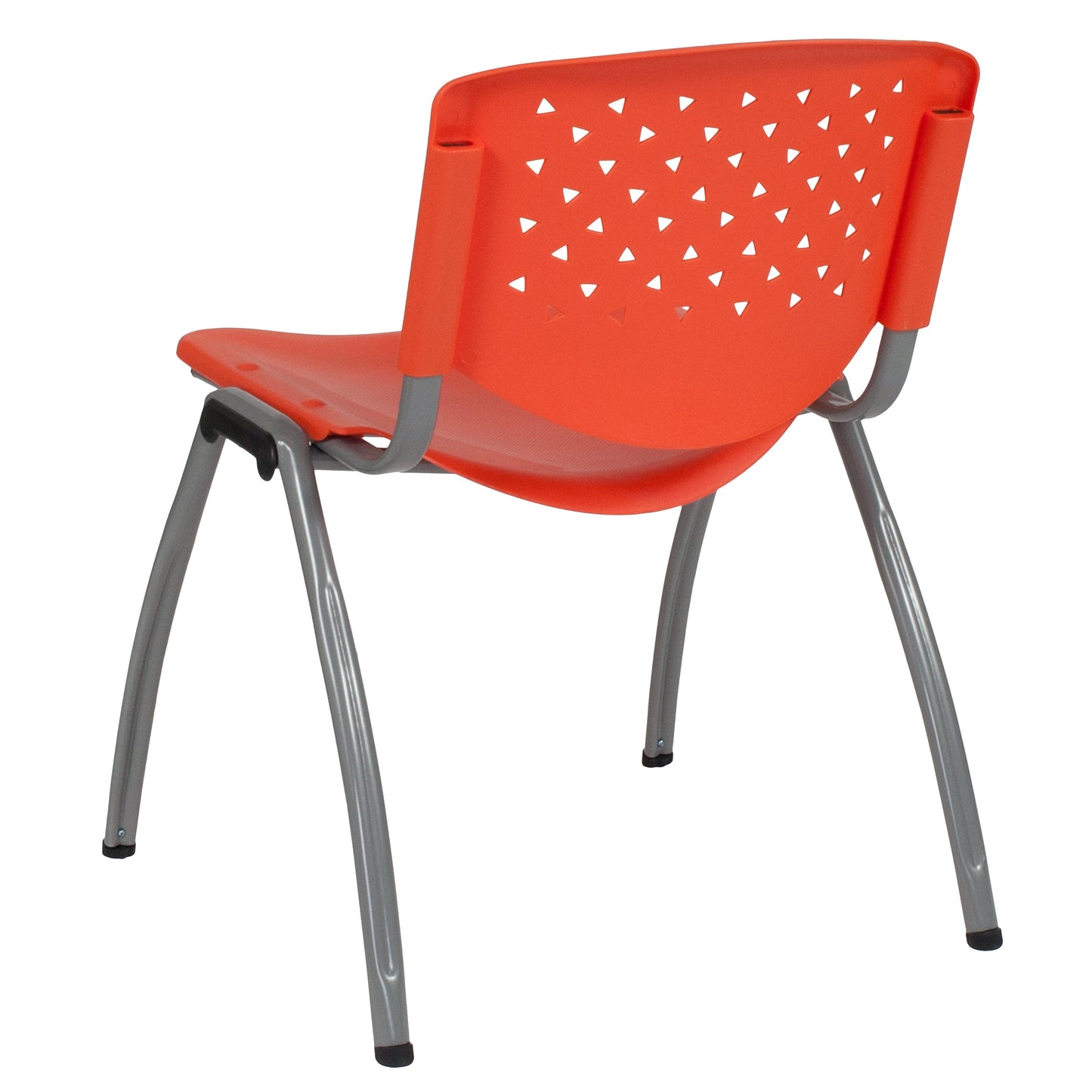 Orange Plastic Stack Chair RUT-F01A-OR-GG