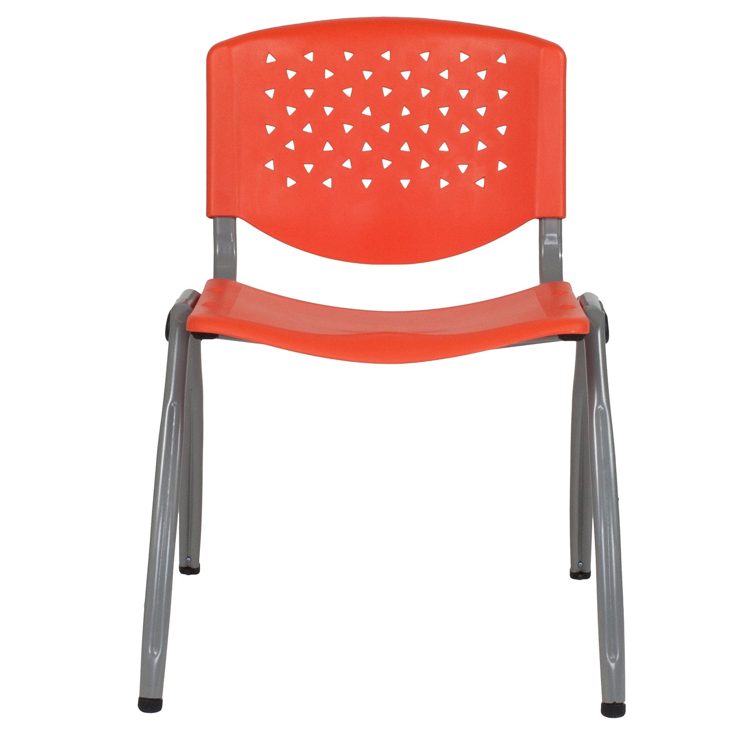 Orange Plastic Stack Chair RUT-F01A-OR-GG