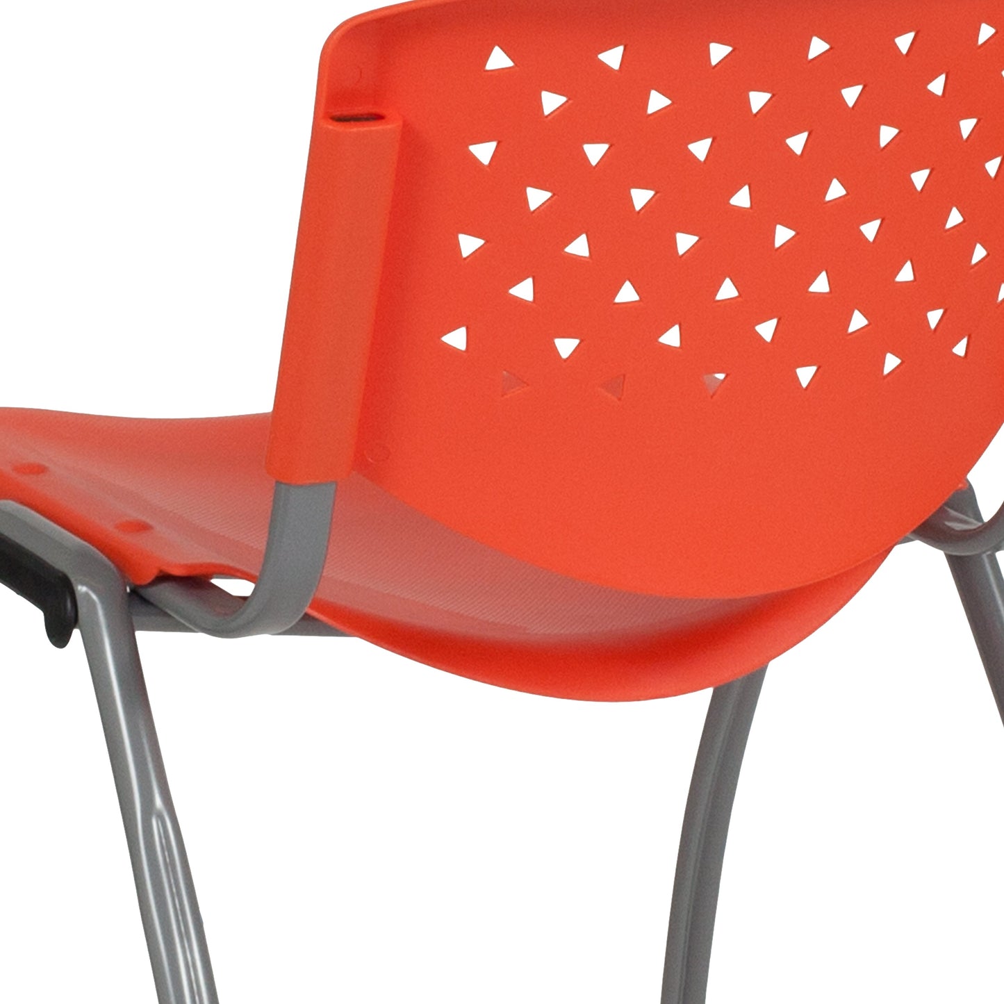 Orange Plastic Stack Chair RUT-F01A-OR-GG