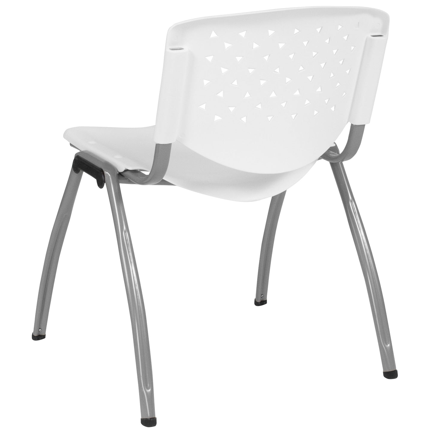 White Plastic Stack Chair RUT-F01A-WH-GG