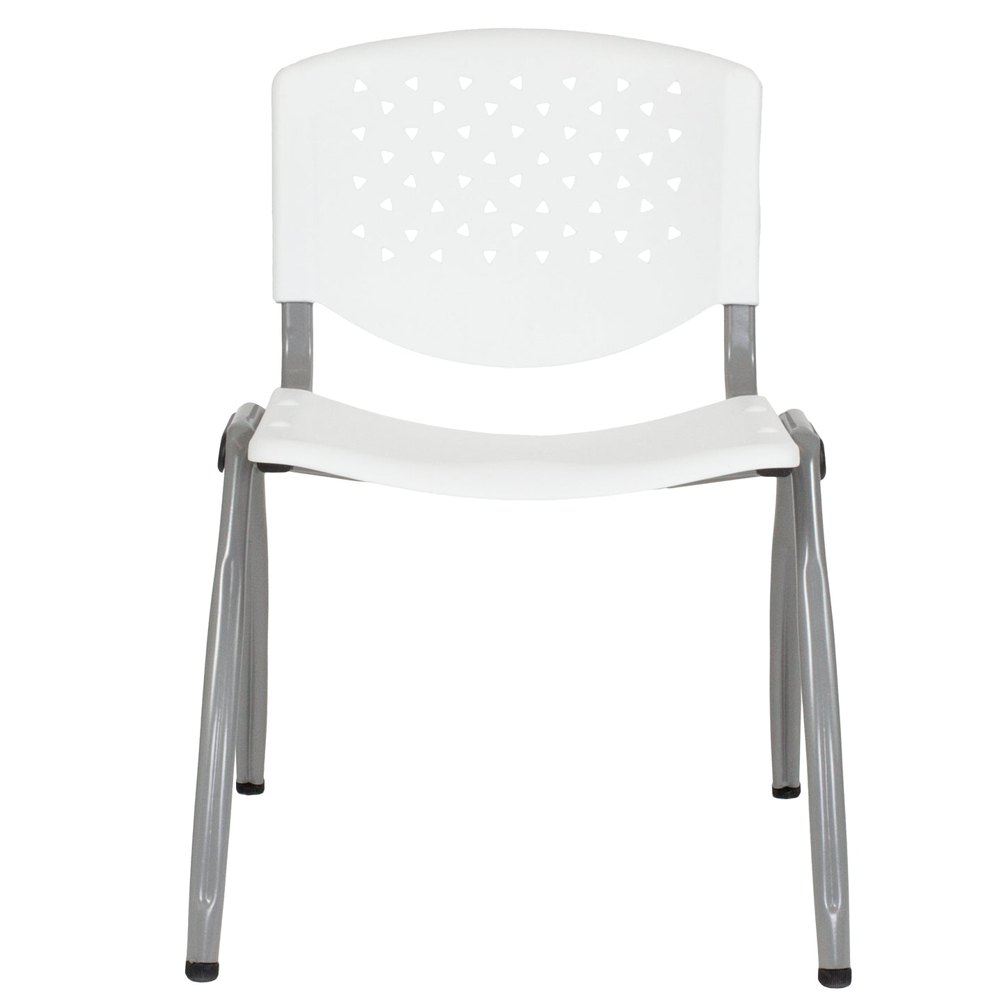 White Plastic Stack Chair RUT-F01A-WH-GG