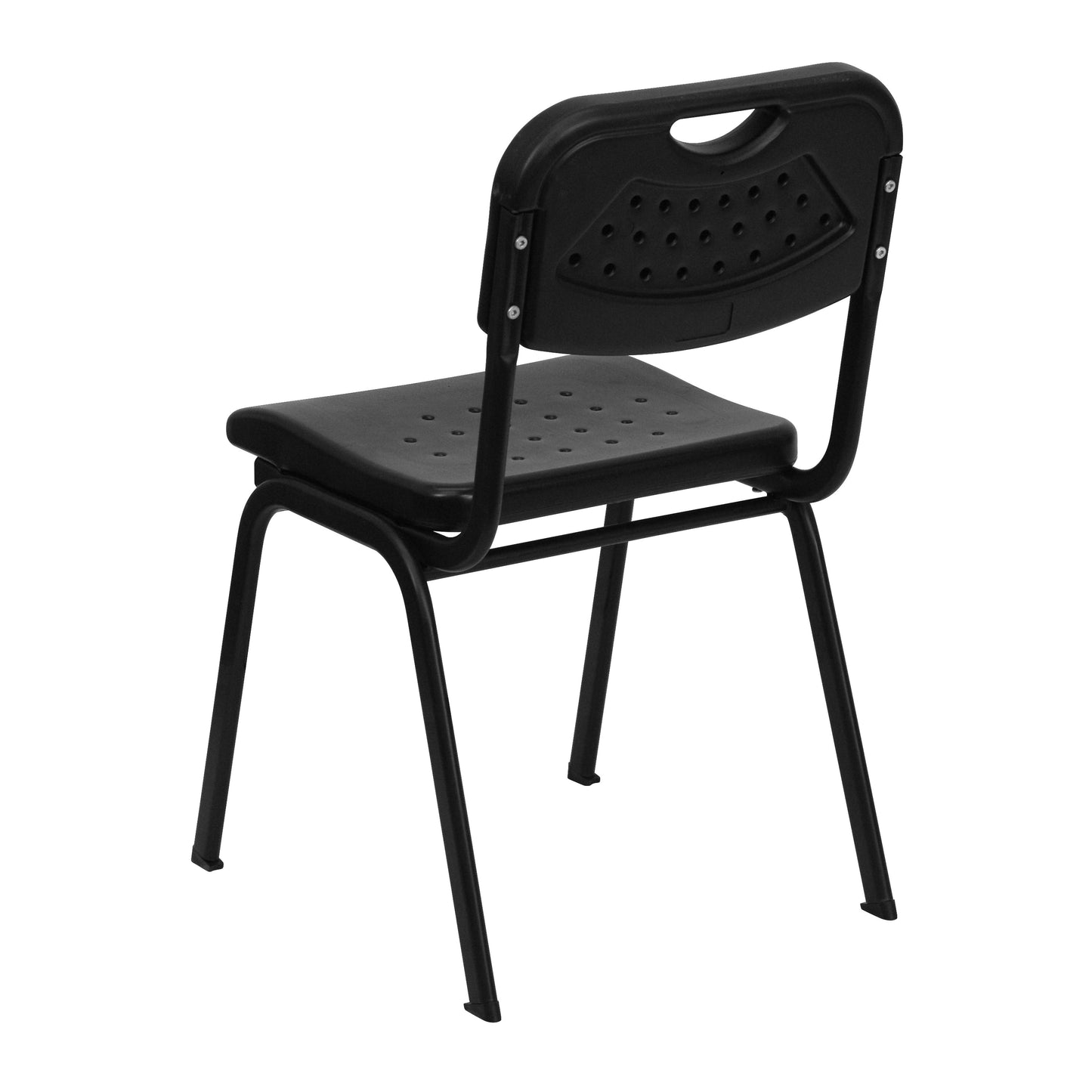 Black Plastic Stack Chair RUT-GK01-BK-GG