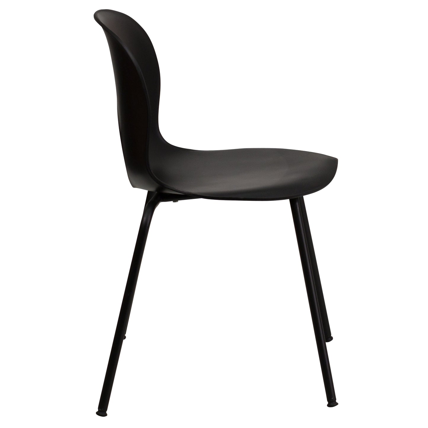 Black Plastic Stack Chair RUT-NC258-BK-GG