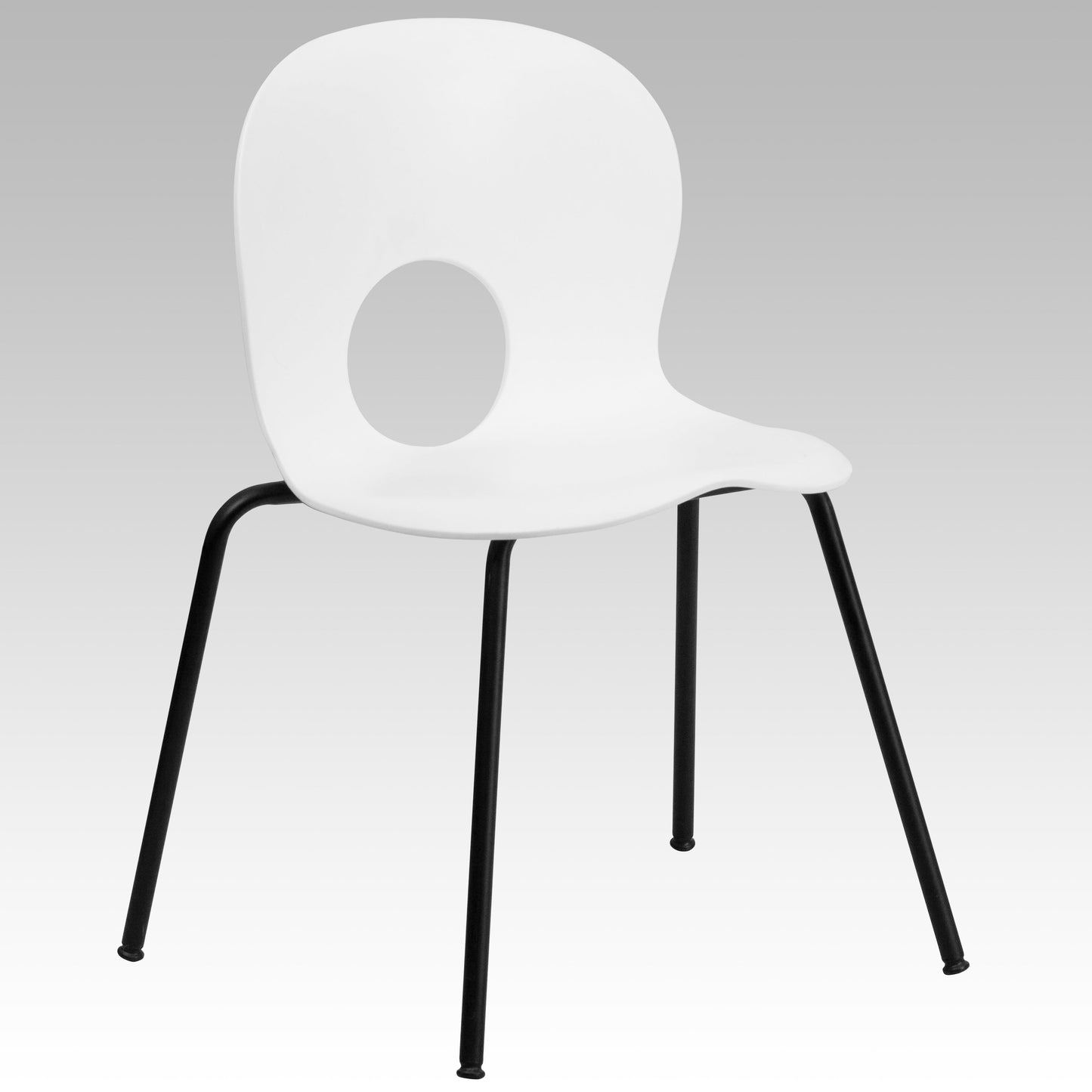 White Plastic Stack Chair RUT-NC258-WHITE-GG