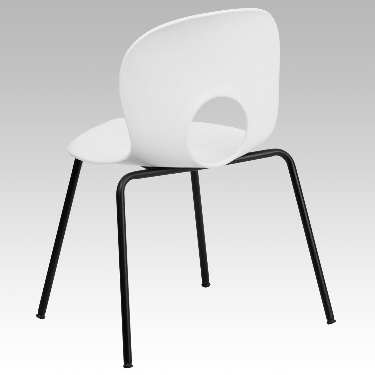 White Plastic Stack Chair RUT-NC258-WHITE-GG