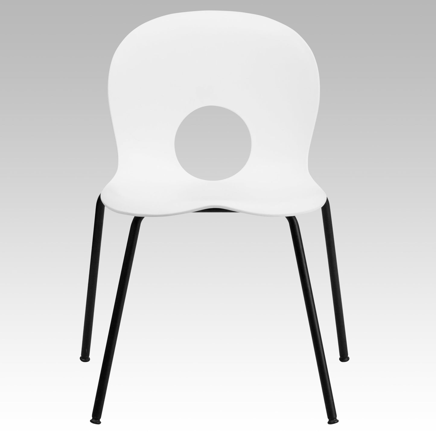 White Plastic Stack Chair RUT-NC258-WHITE-GG