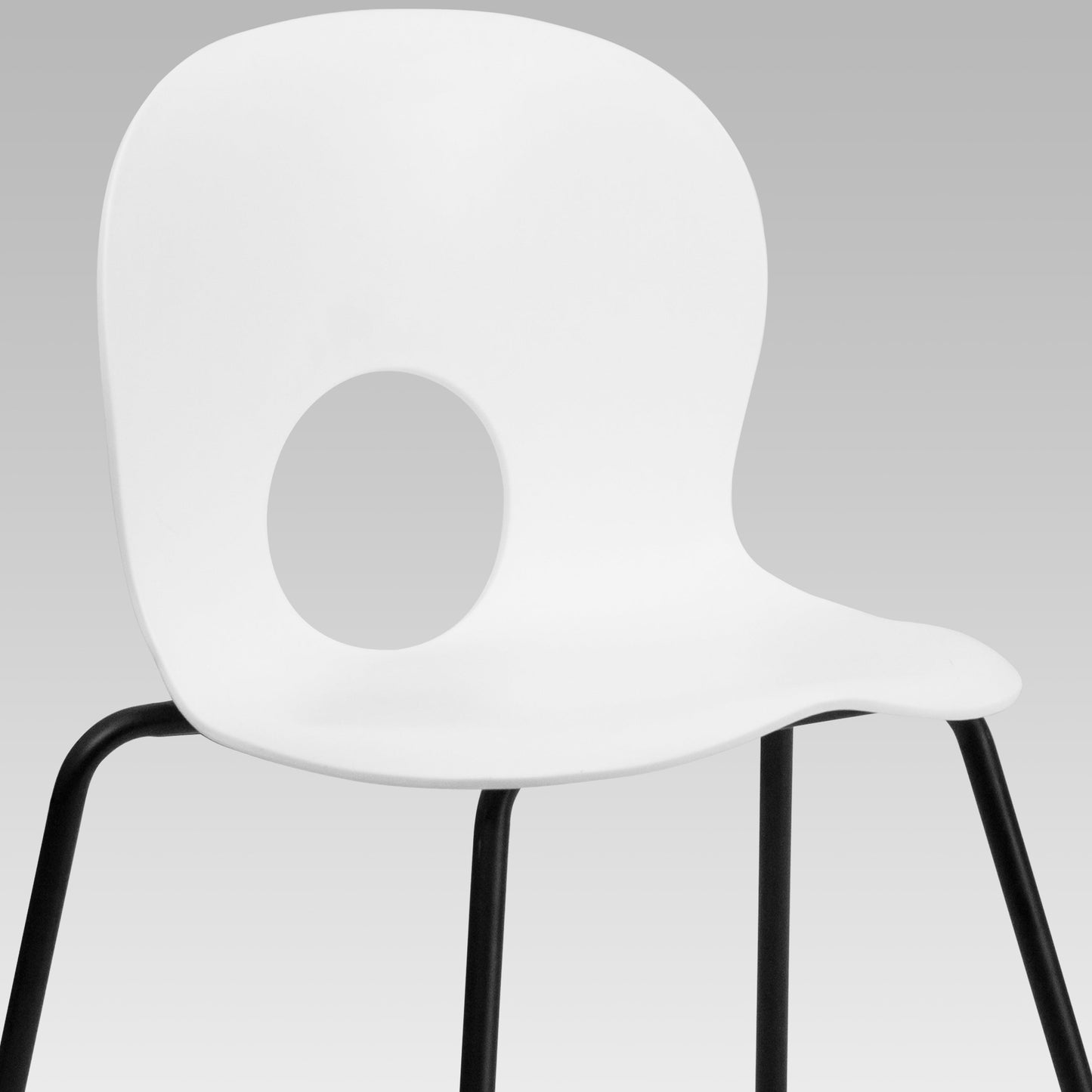 White Plastic Stack Chair RUT-NC258-WHITE-GG