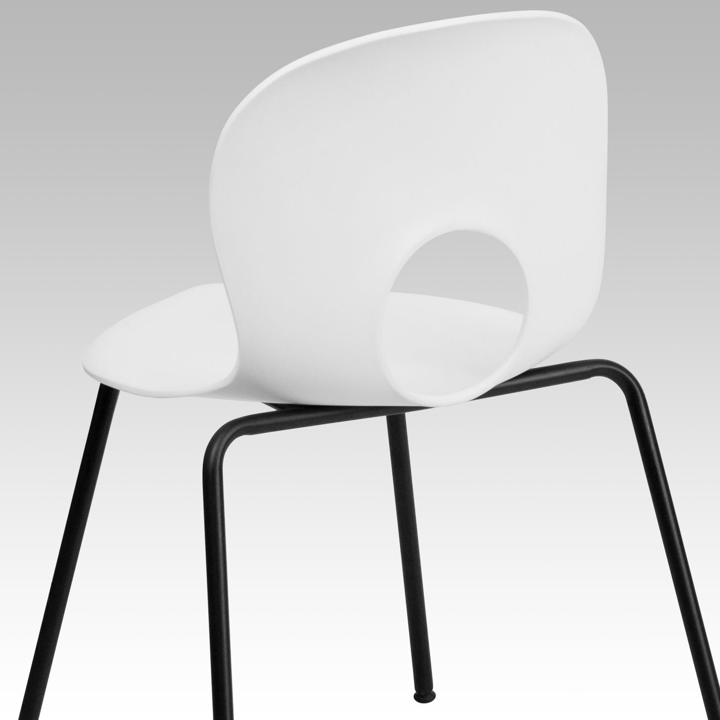 White Plastic Stack Chair RUT-NC258-WHITE-GG