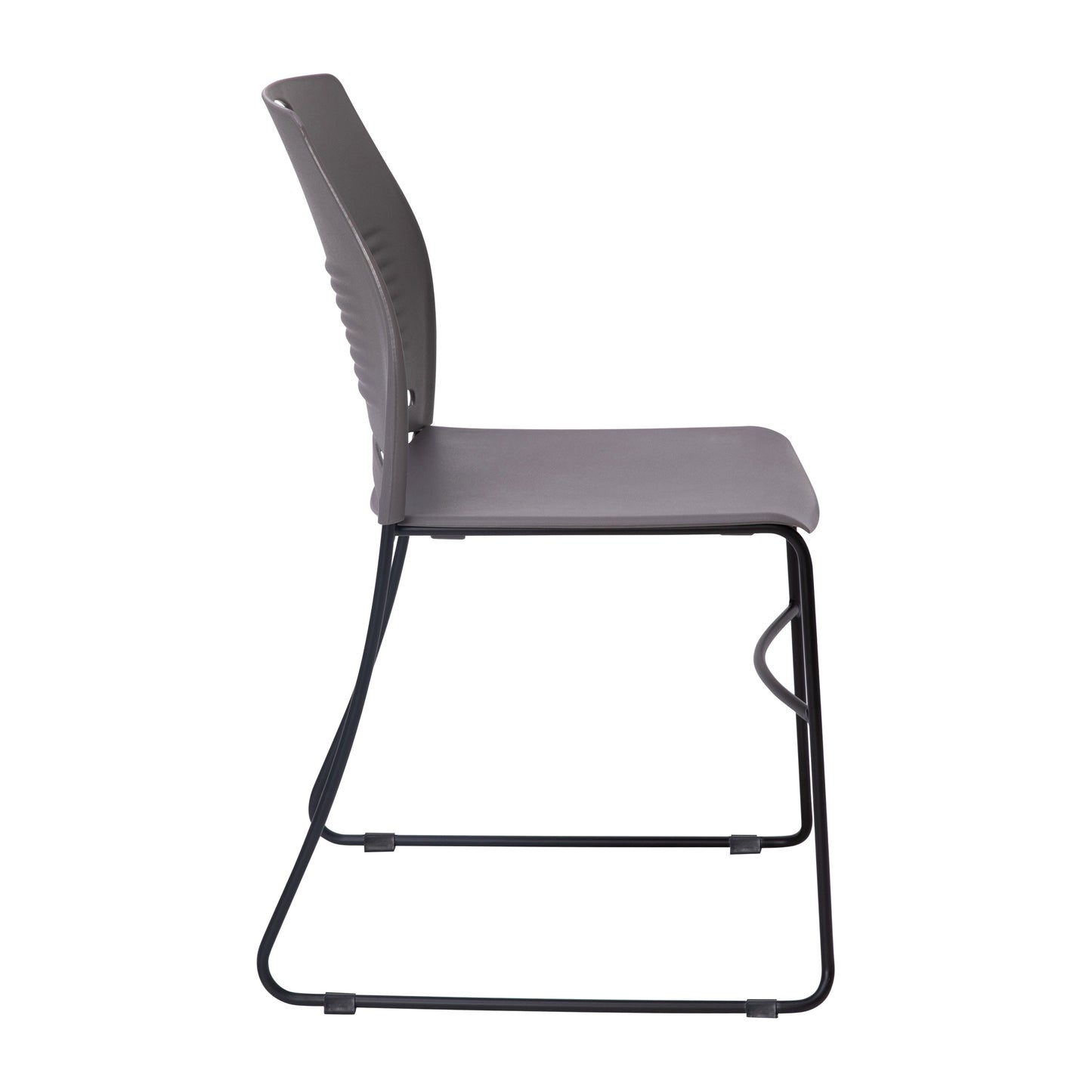 Gray Sled Base Stack Chair RUT-NC499A-GY-GG