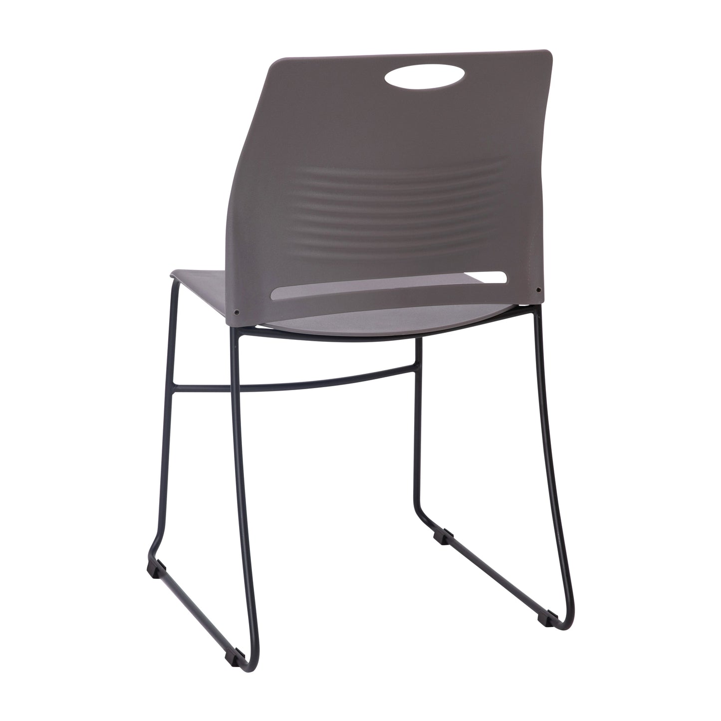 Gray Sled Base Stack Chair RUT-NC499A-GY-GG