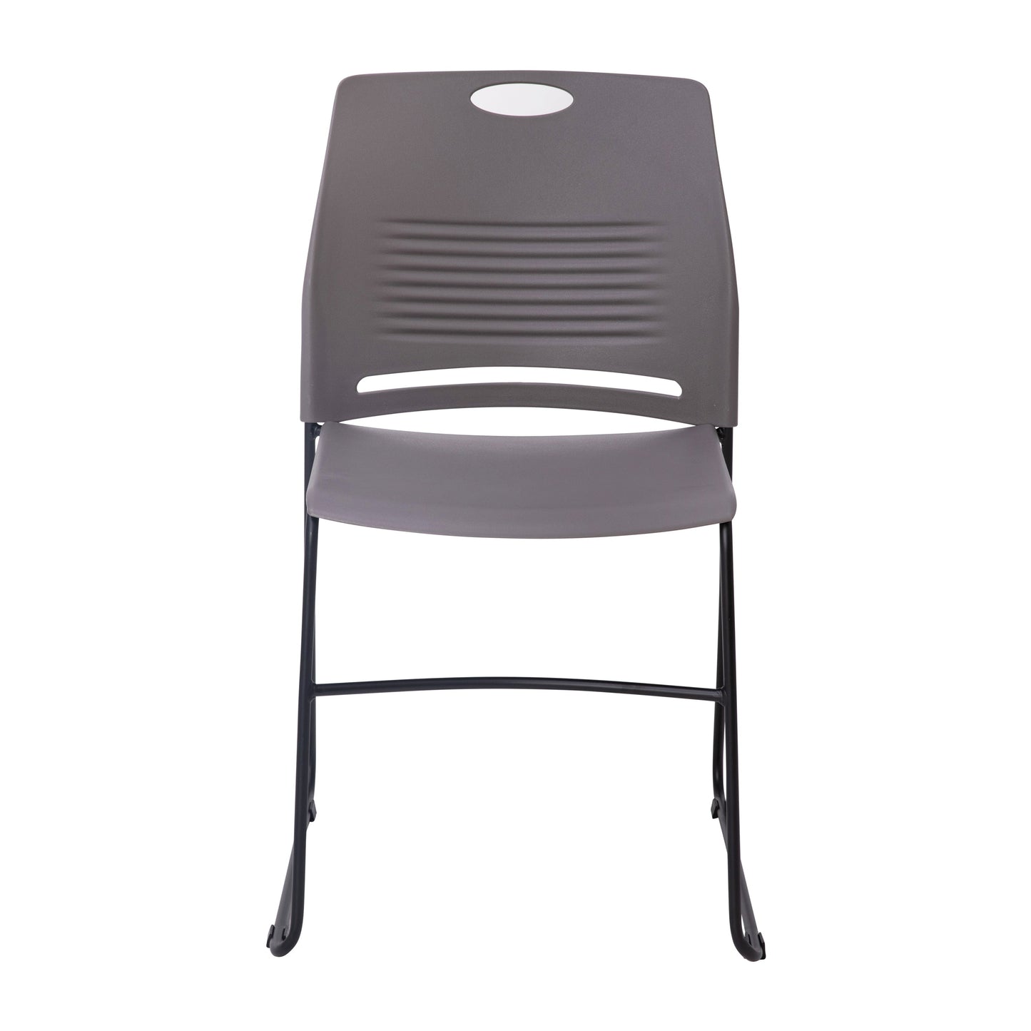 Gray Sled Base Stack Chair RUT-NC499A-GY-GG