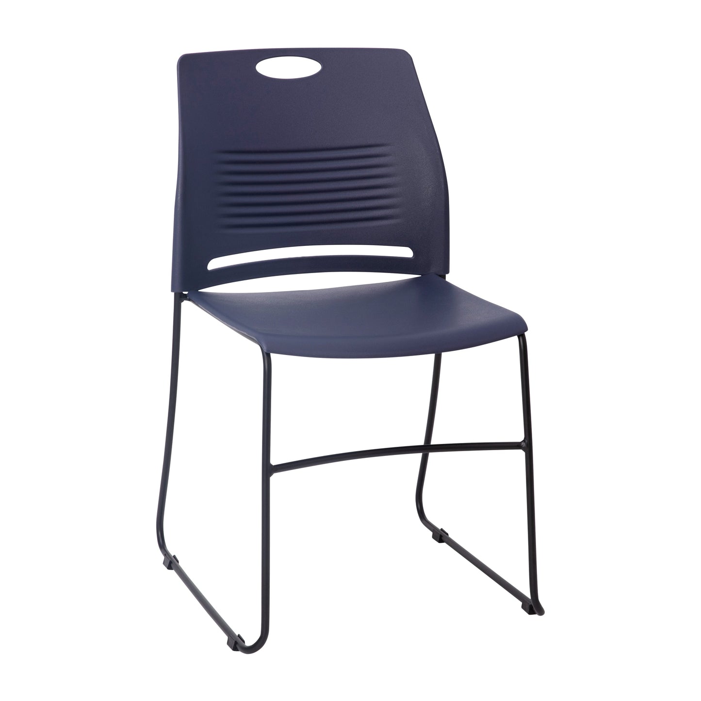 Navy Sled Base Stack Chair RUT-NC499A-NAVY-GG