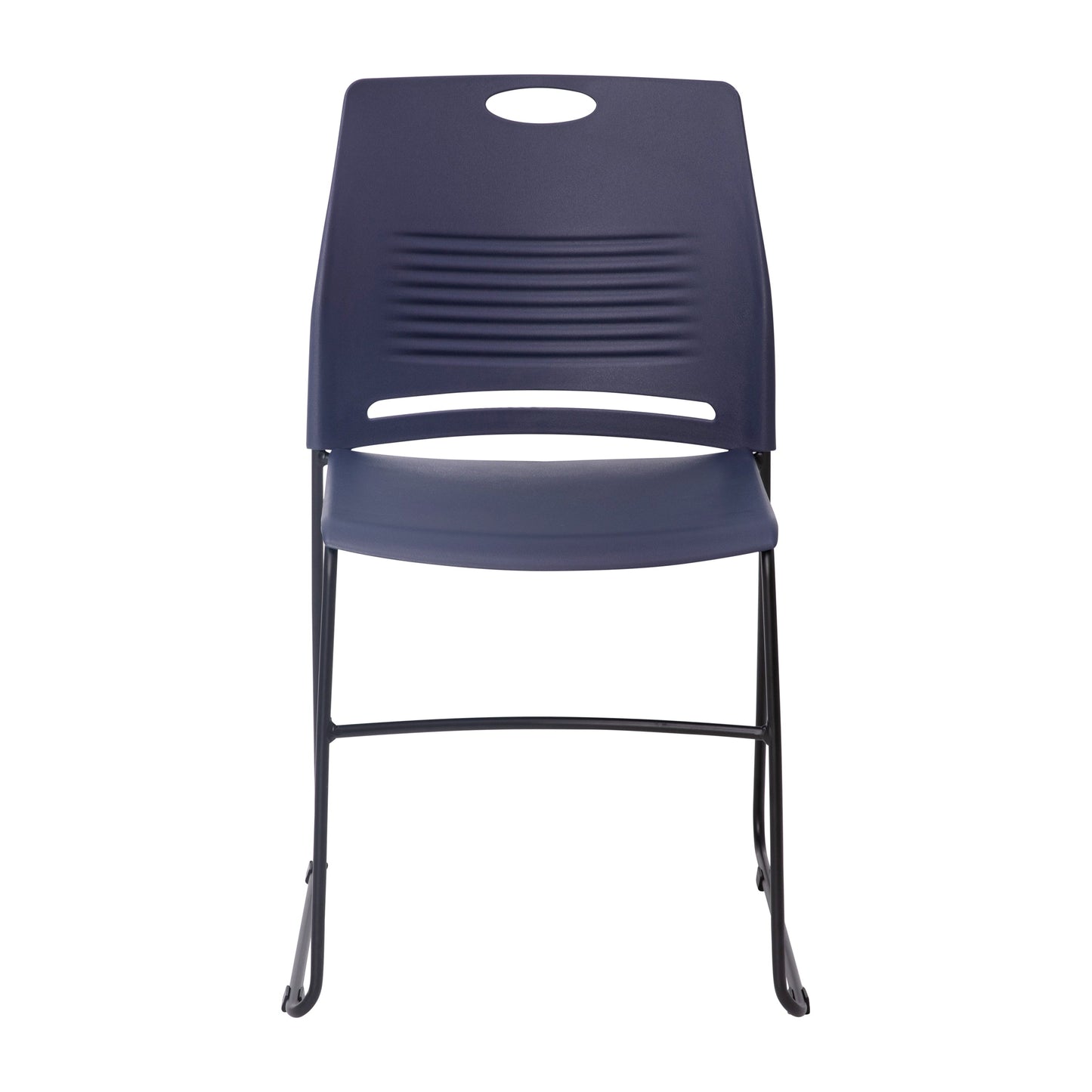 Navy Sled Base Stack Chair RUT-NC499A-NAVY-GG