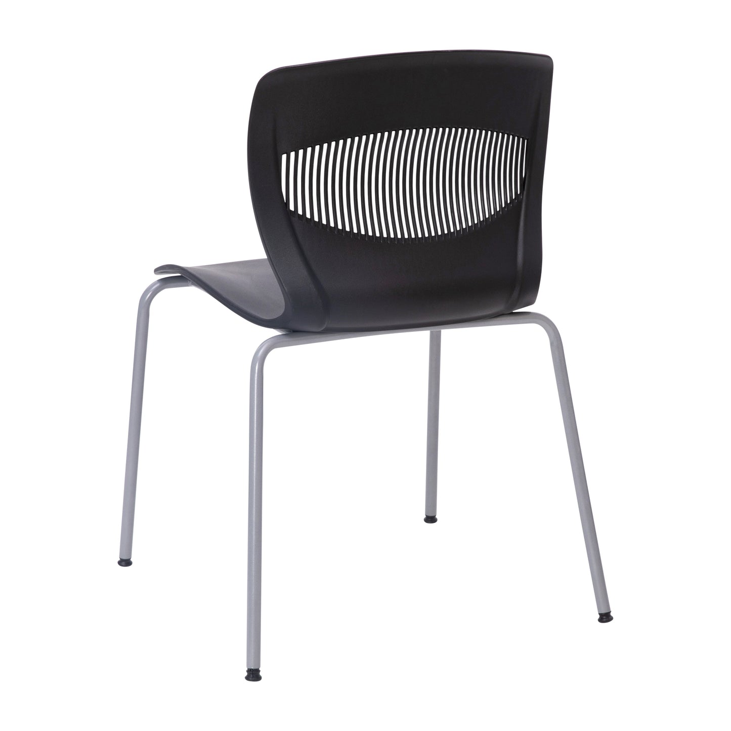 Black Plastic Stacking Chair RUT-NC618-BK-GG