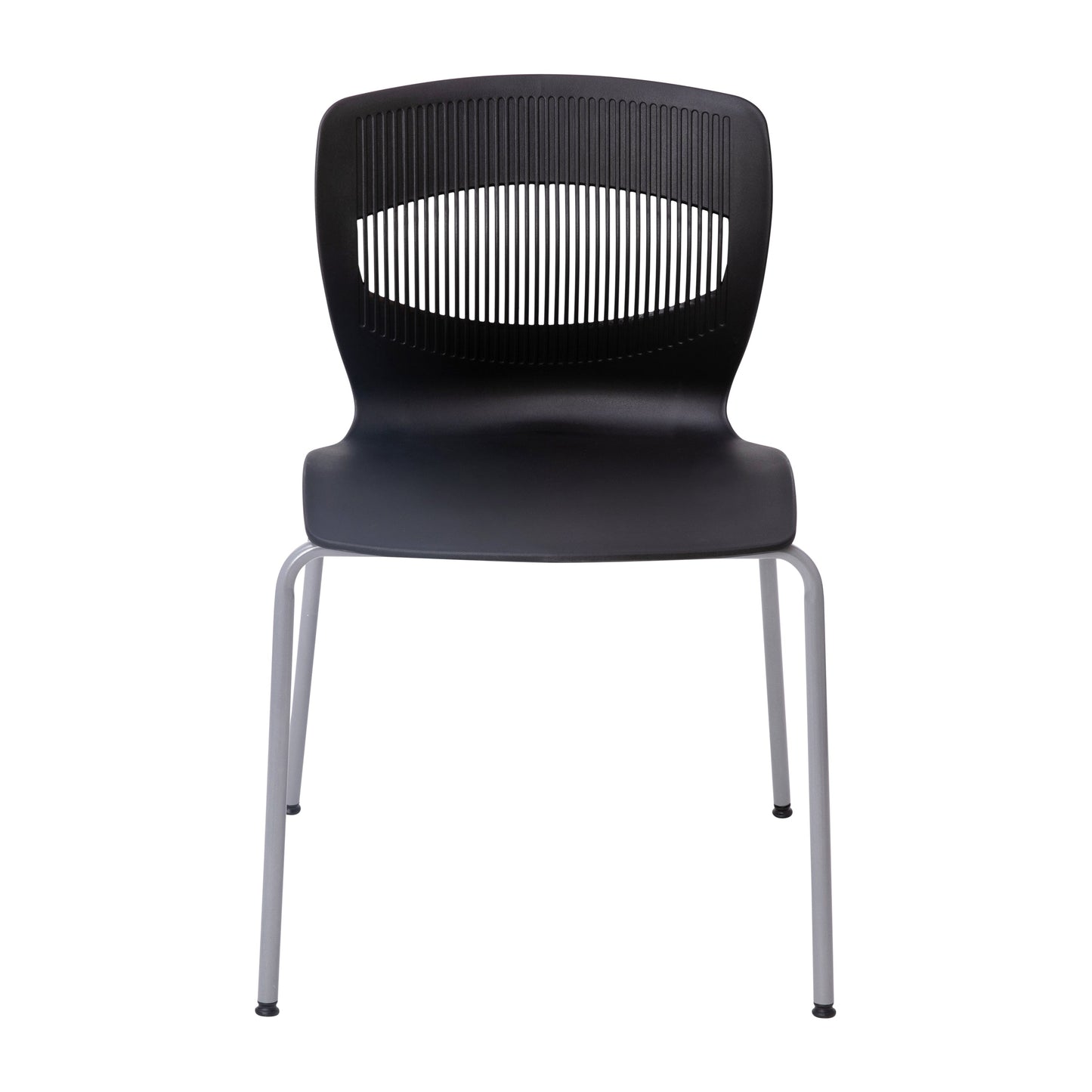 Black Plastic Stacking Chair RUT-NC618-BK-GG