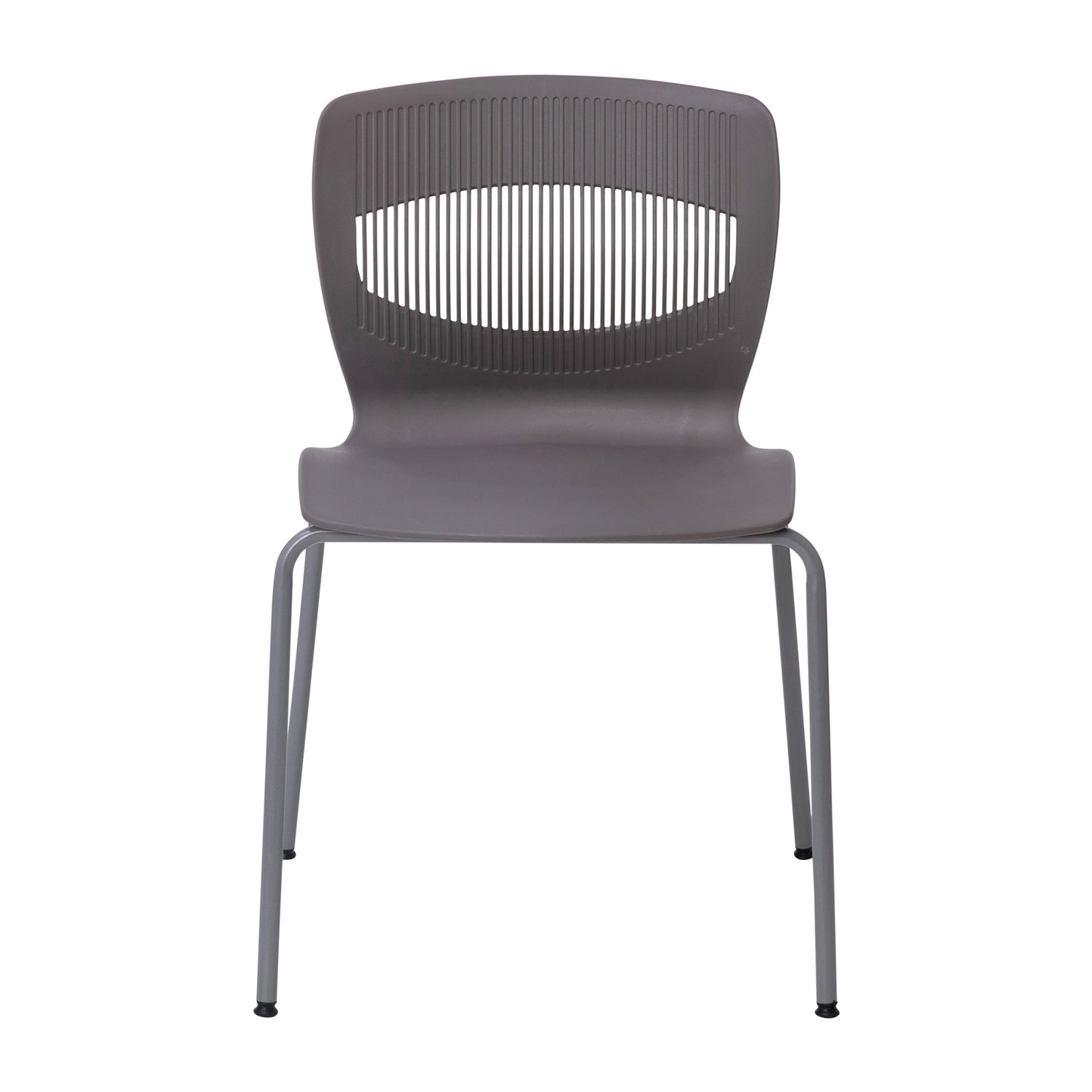 Gray Plastic Stacking Chair RUT-NC618-GY-GG