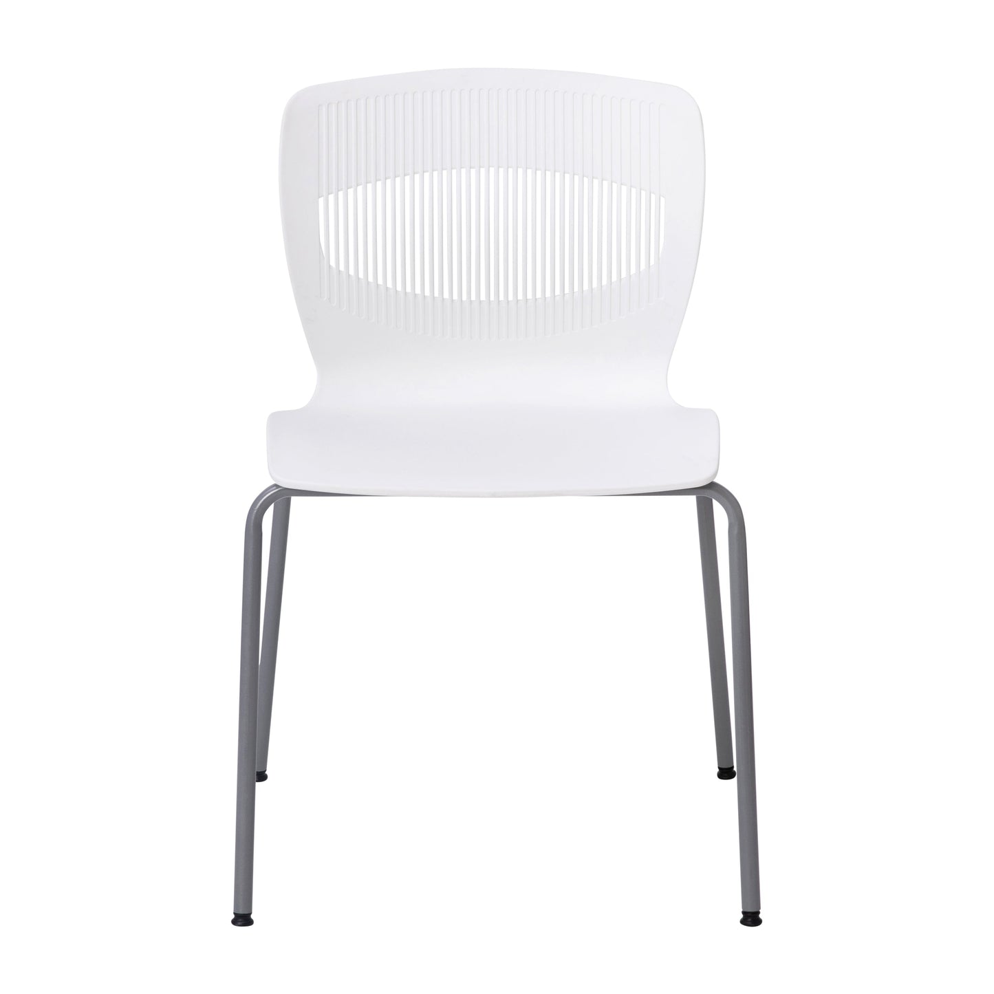 White Plastic Stacking Chair RUT-NC618-WH-GG