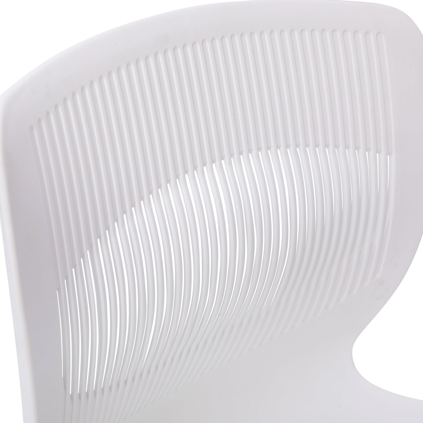 White Plastic Stacking Chair RUT-NC618-WH-GG