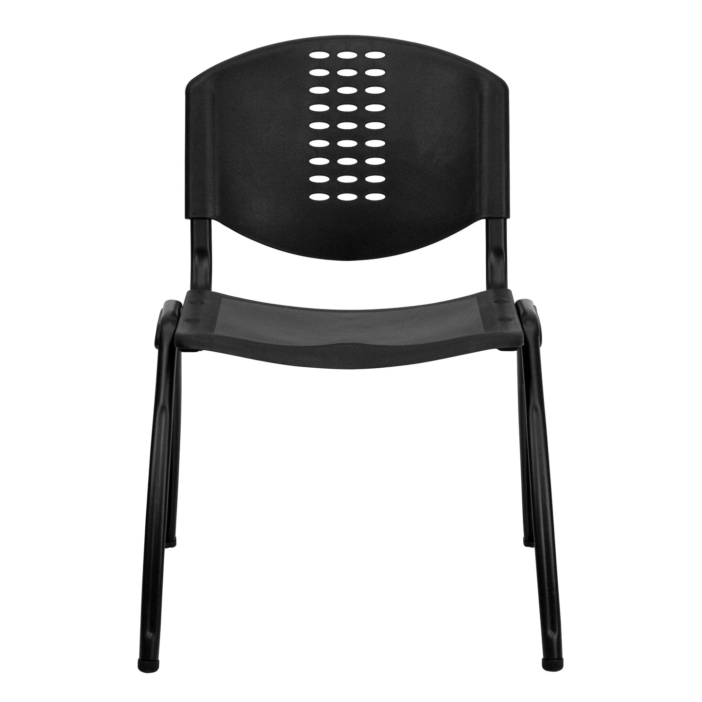 Black Plastic Stack Chair RUT-NF01A-BK-GG