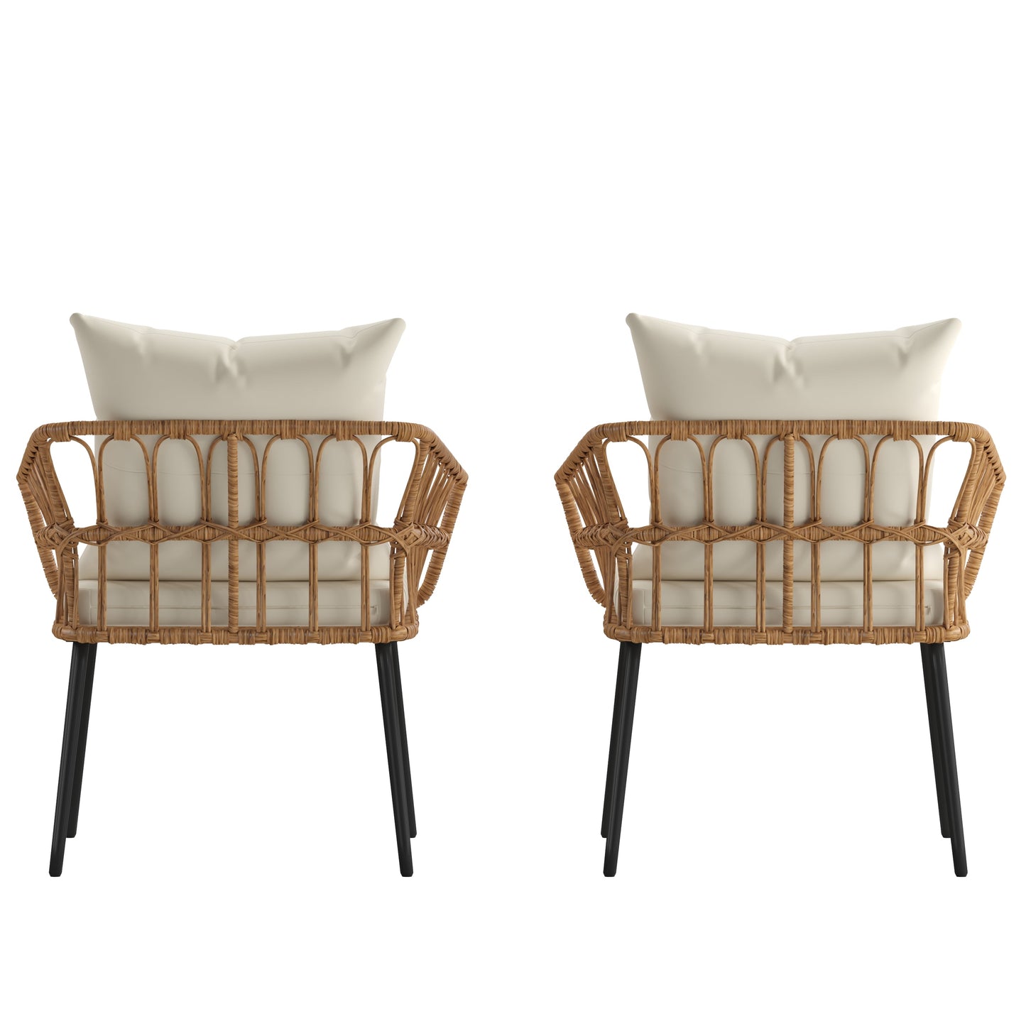 2PK NAT/Cream PE Rattan Chairs SB-1960-CH-CREAM-GG