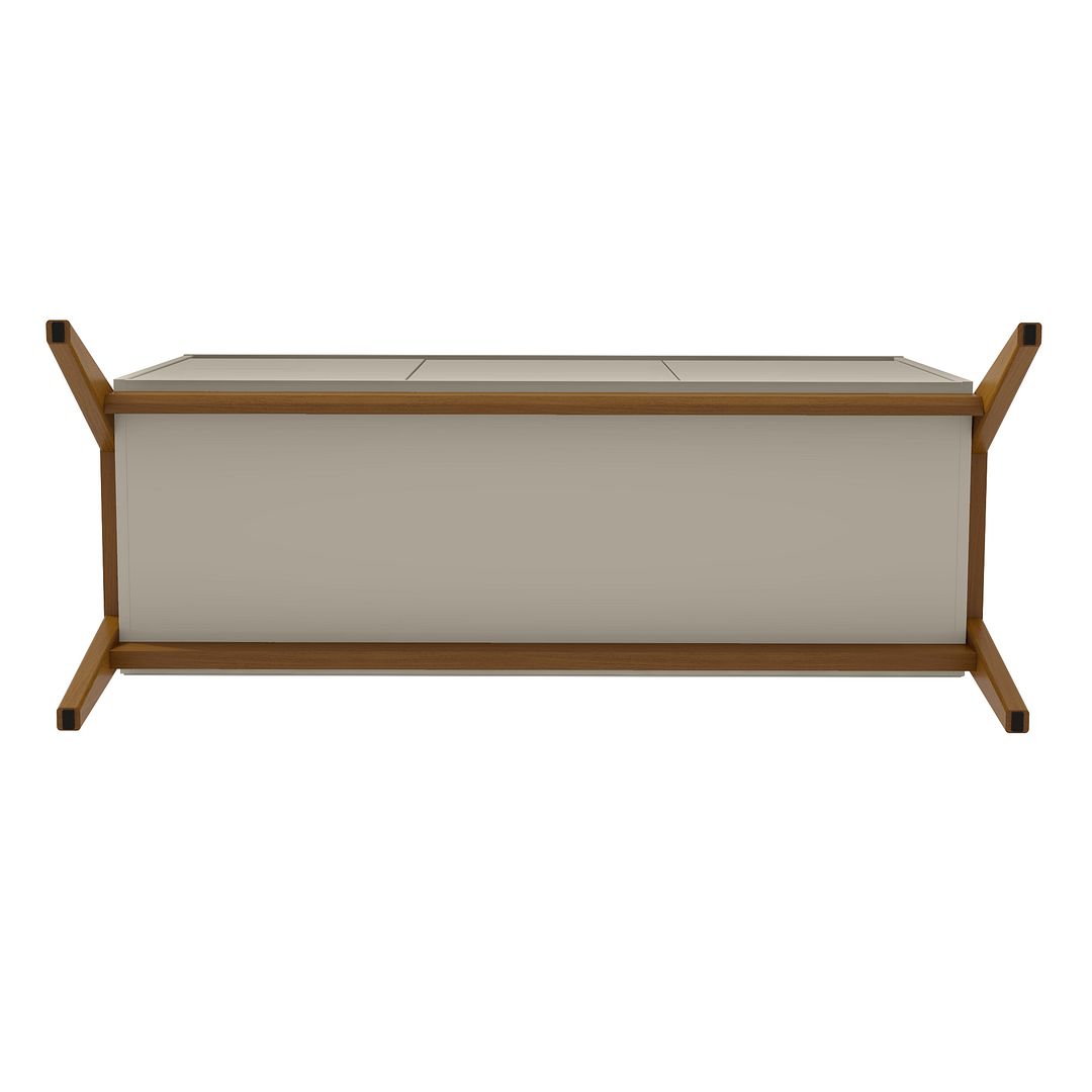 Manhattan Comfort Mid-Century Modern Gales 48.50 Sideboard with Solid Wood Legs in Greige