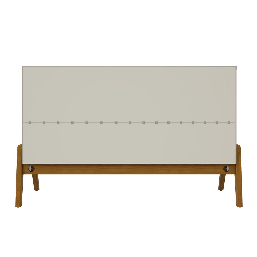 Manhattan Comfort Mid-Century Modern Gales 48.50 Sideboard with Solid Wood Legs in Greige