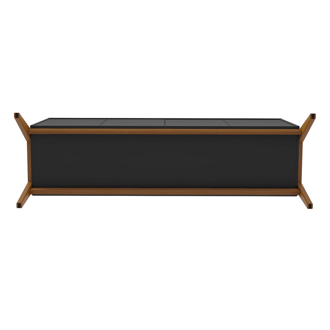 Manhattan Comfort Mid-Century Modern Gales 63.32 Sideboard with Solid Wood Legs in Matte Black