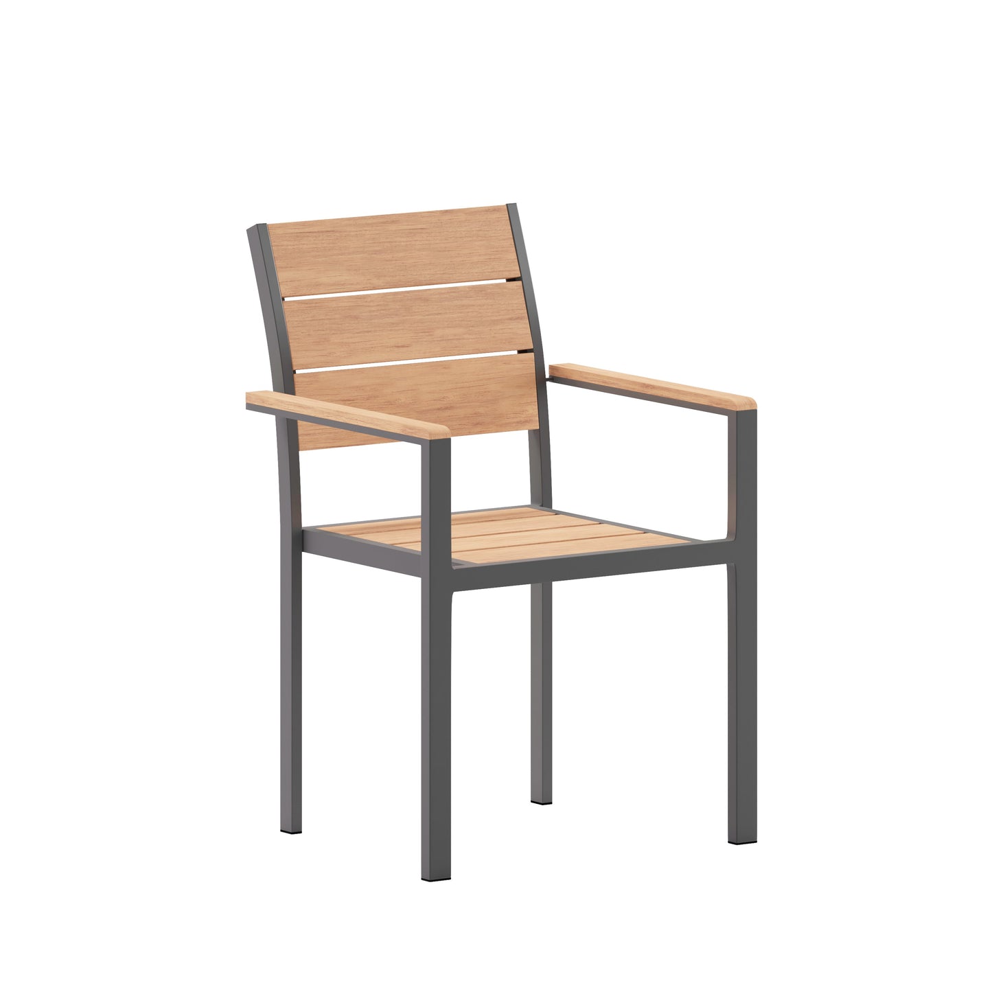 Modern Commercial Grade Patio Chair with Arms