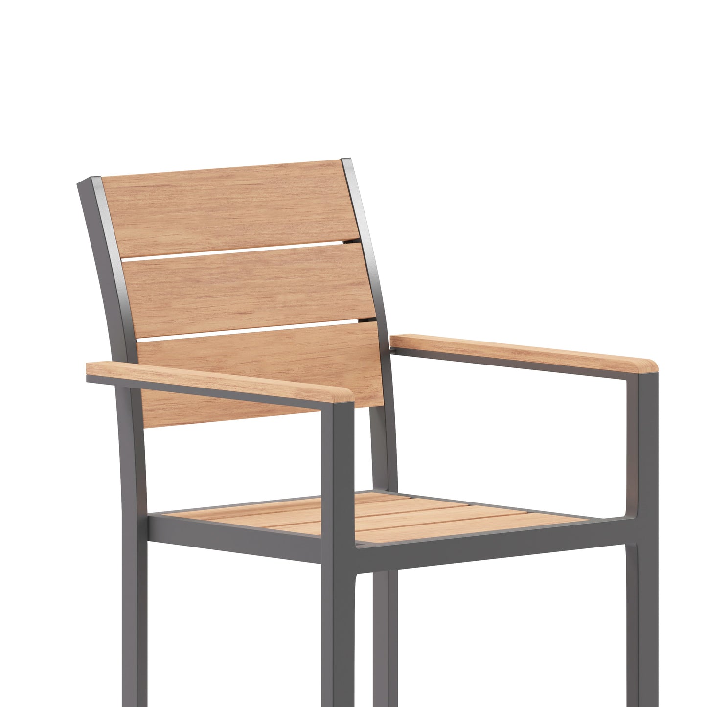 Modern Commercial Grade Patio Chair with Arms