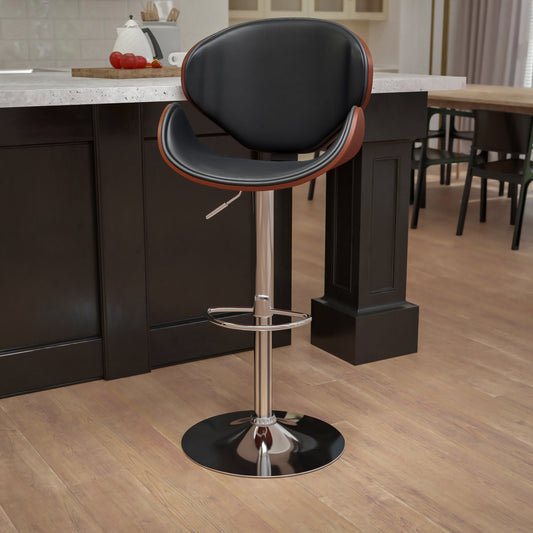 Walnut Wood Barstool SD-2203-WAL-GG