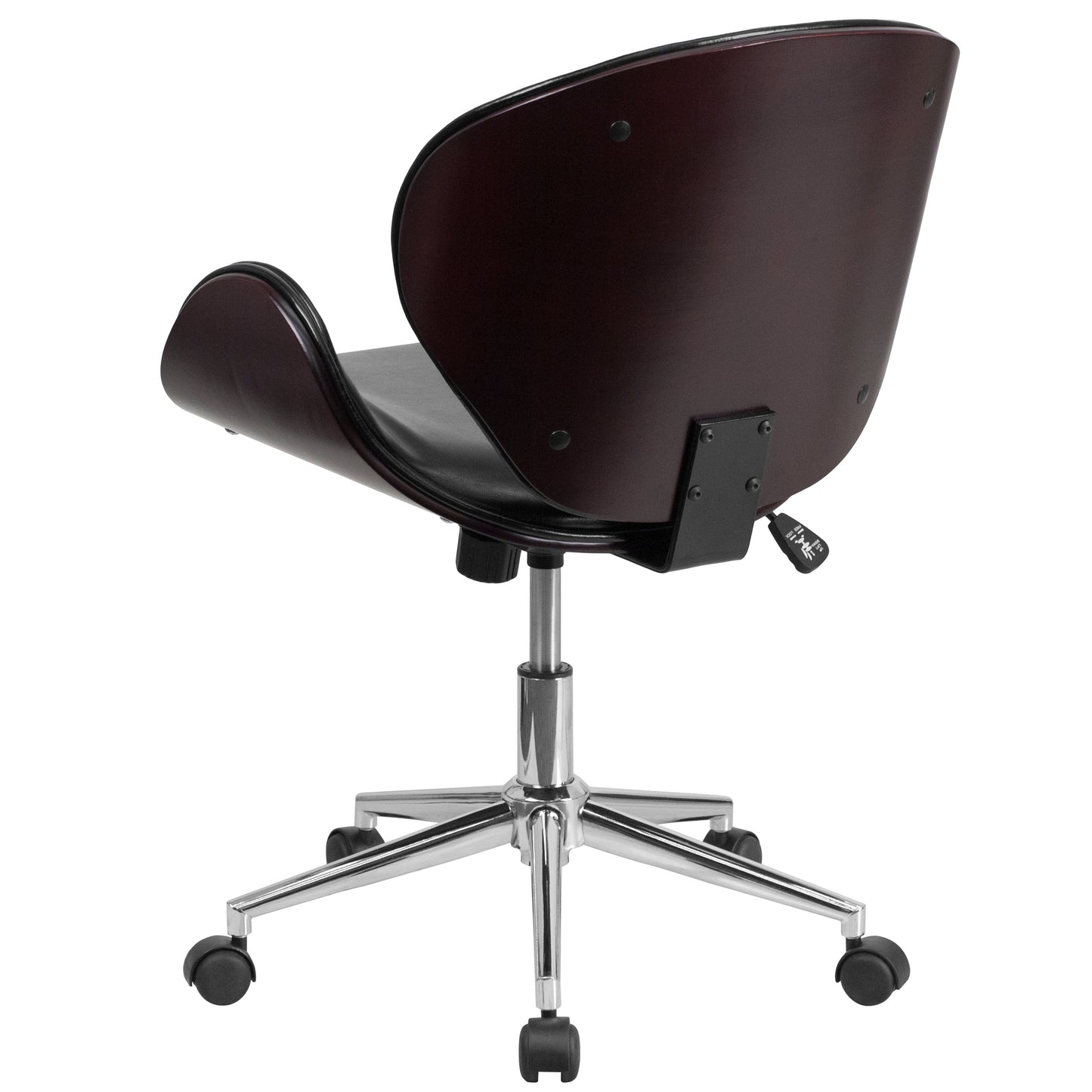 Black/Mahogany Mid-Back Chair SD-SDM-2240-5-MAH-BK-GG